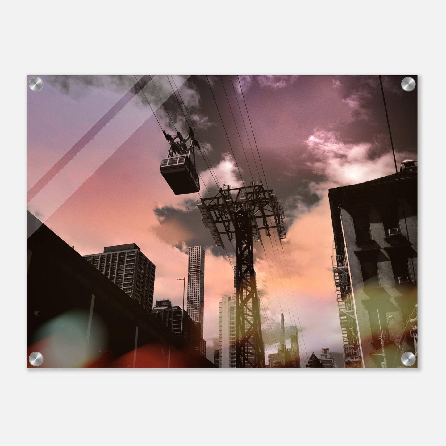 Roosevelt Island Tramway Acrylic NYC East River Print New York City Wall Art Home Office Business Commercial Decor Pixio.Co - Pixio.Co