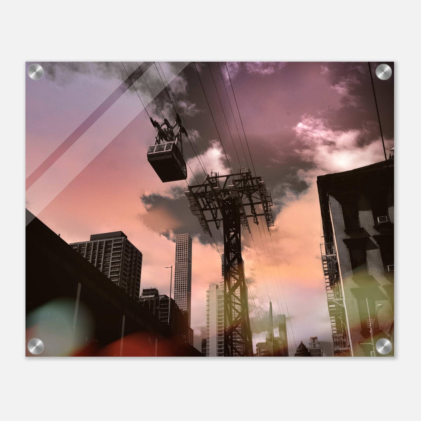 Roosevelt Island Tramway Acrylic NYC East River Print New York City Wall Art Home Office Business Commercial Decor Pixio.Co - Pixio.Co