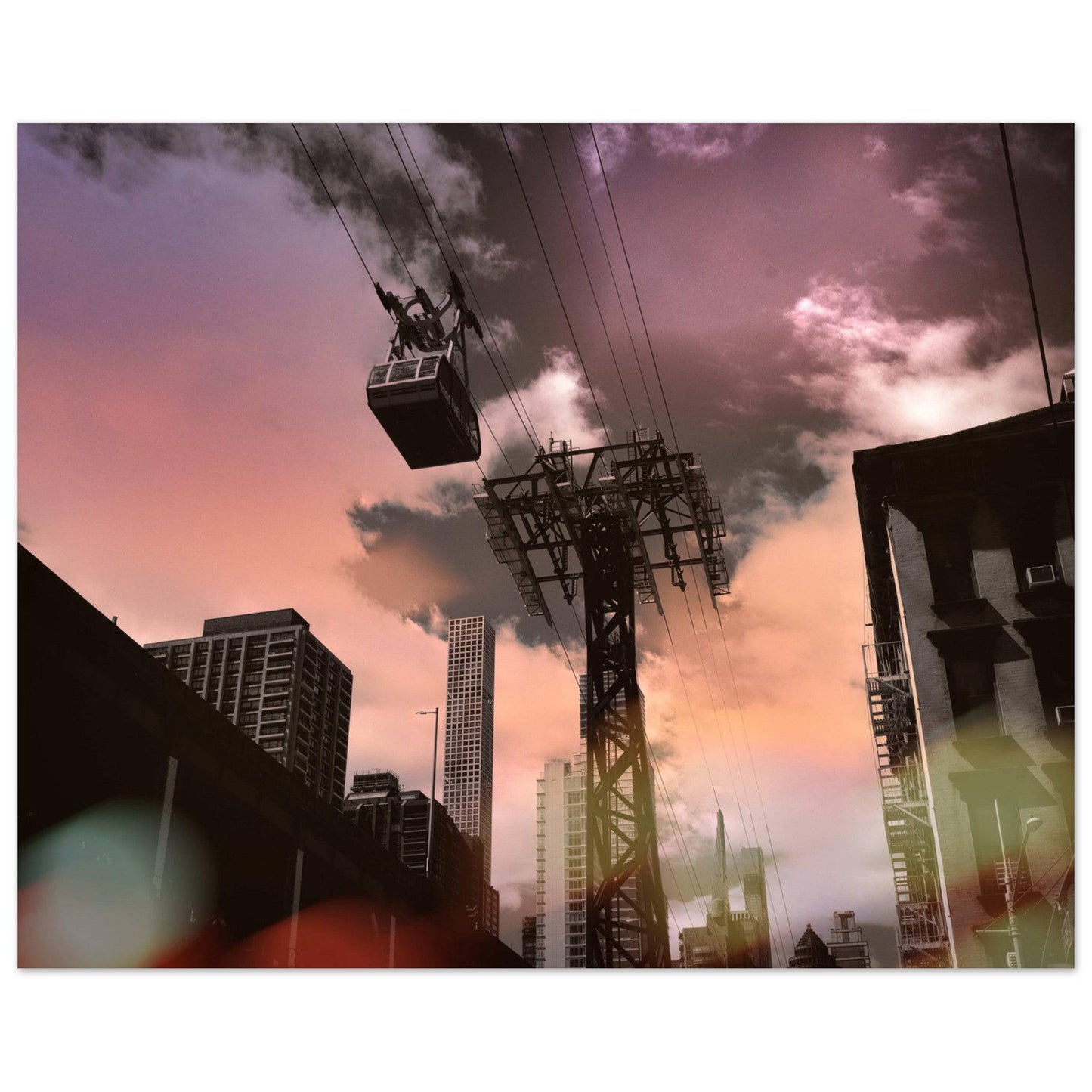 Roosevelt Island Tramway Aluminum Print NYC East River Print New York City Wall Art Home Office Business Commercial Decor Pixio.Co - Pixio.Co