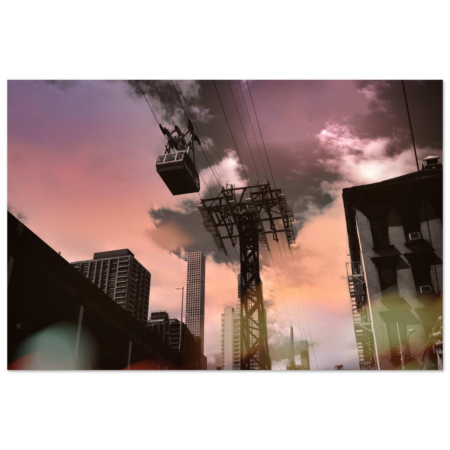 Roosevelt Island Tramway Aluminum Print NYC East River Print New York City Wall Art Home Office Business Commercial Decor Pixio.Co - Pixio.Co