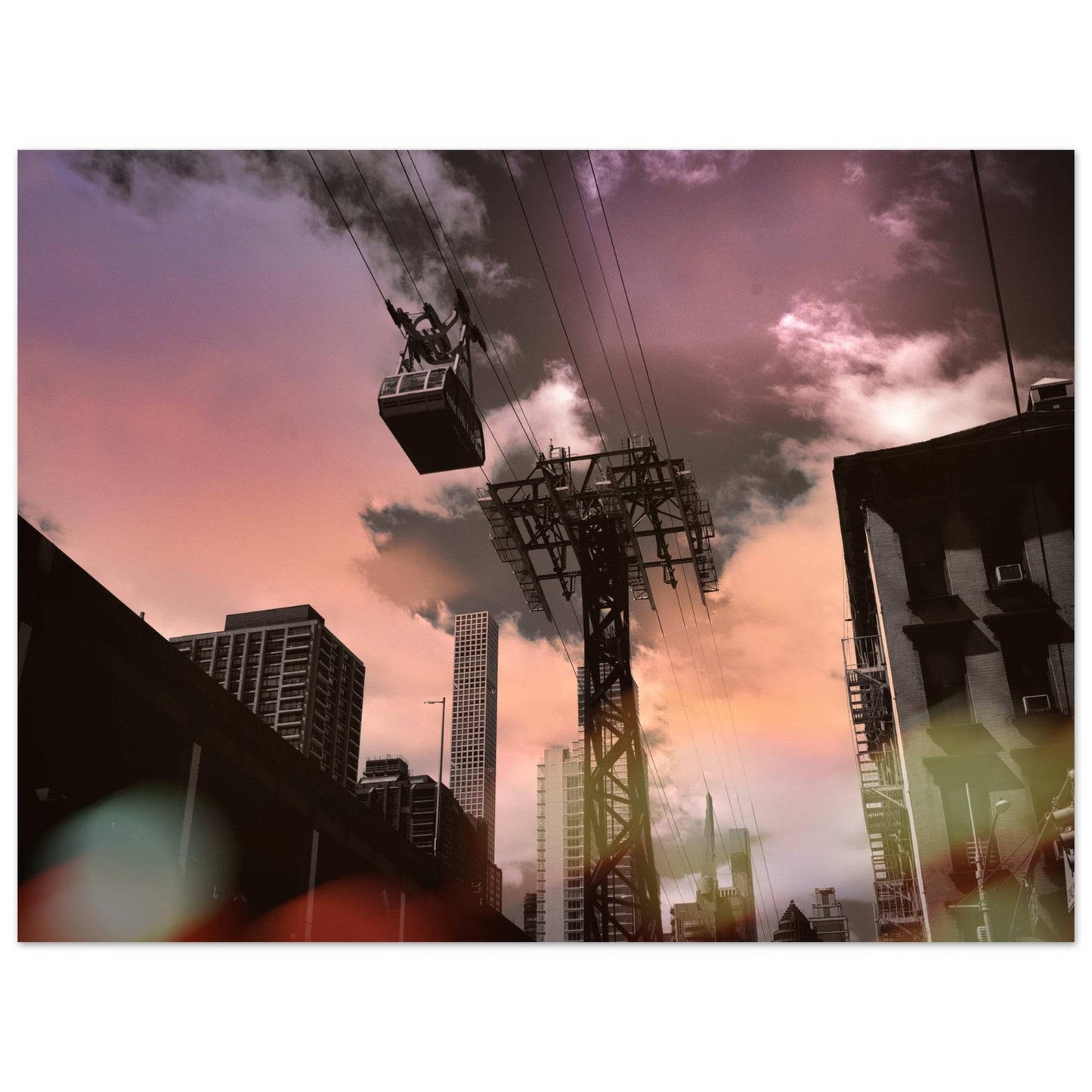 Roosevelt Island Tramway Aluminum Print NYC East River Print New York City Wall Art Home Office Business Commercial Decor Pixio.Co - Pixio.Co