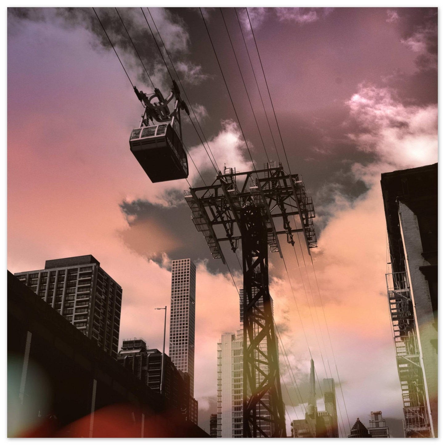 Roosevelt Island Tramway Aluminum Print NYC East River Print New York City Wall Art Home Office Business Commercial Decor Pixio.Co - Pixio.Co
