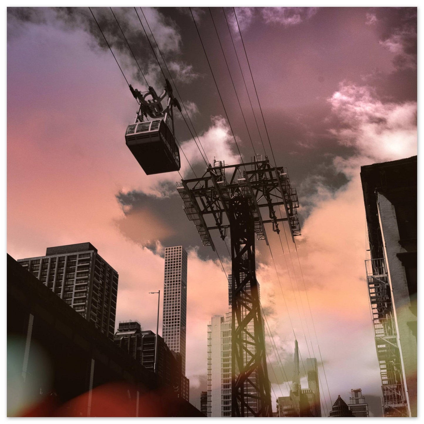 Roosevelt Island Tramway Aluminum Print NYC East River Print New York City Wall Art Home Office Business Commercial Decor Pixio.Co - Pixio.Co