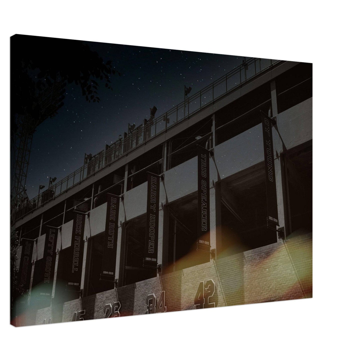 Fenway Galaxy Red Sox Hall of Famer Canvas Boston Massachusetts Wall Art Home Office Business Commercial Decor Pixio.Co - Pixio.Co