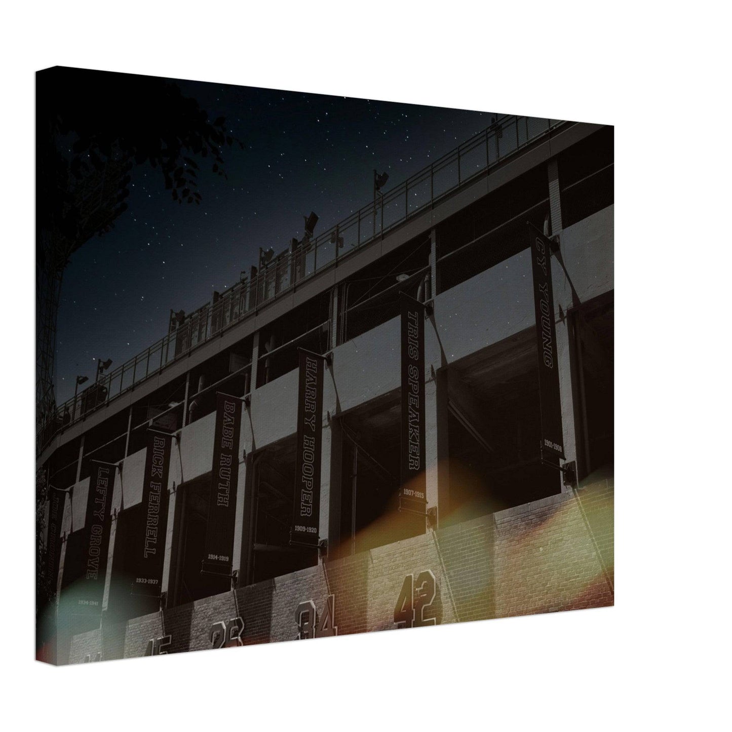 Fenway Galaxy Red Sox Hall of Famer Canvas Boston Massachusetts Wall Art Home Office Business Commercial Decor Pixio.Co - Pixio.Co
