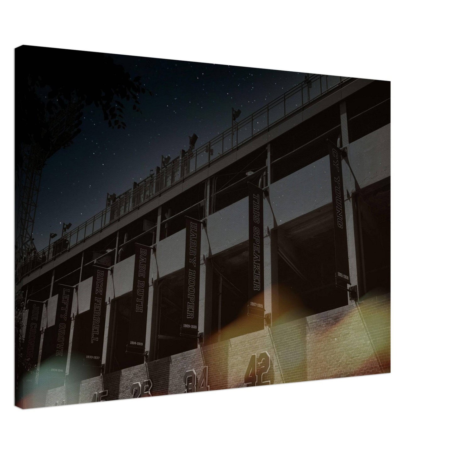 Fenway Galaxy Red Sox Hall of Famer Canvas Boston Massachusetts Wall Art Home Office Business Commercial Decor Pixio.Co - Pixio.Co
