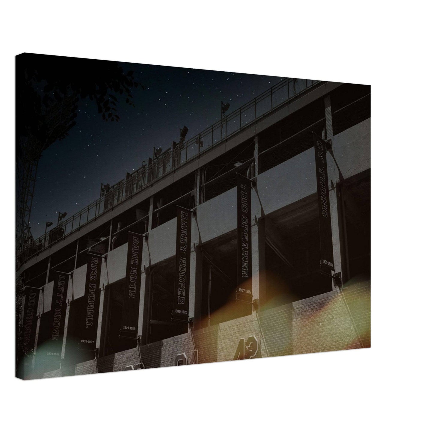 Fenway Galaxy Red Sox Hall of Famer Canvas Boston Massachusetts Wall Art Home Office Business Commercial Decor Pixio.Co - Pixio.Co