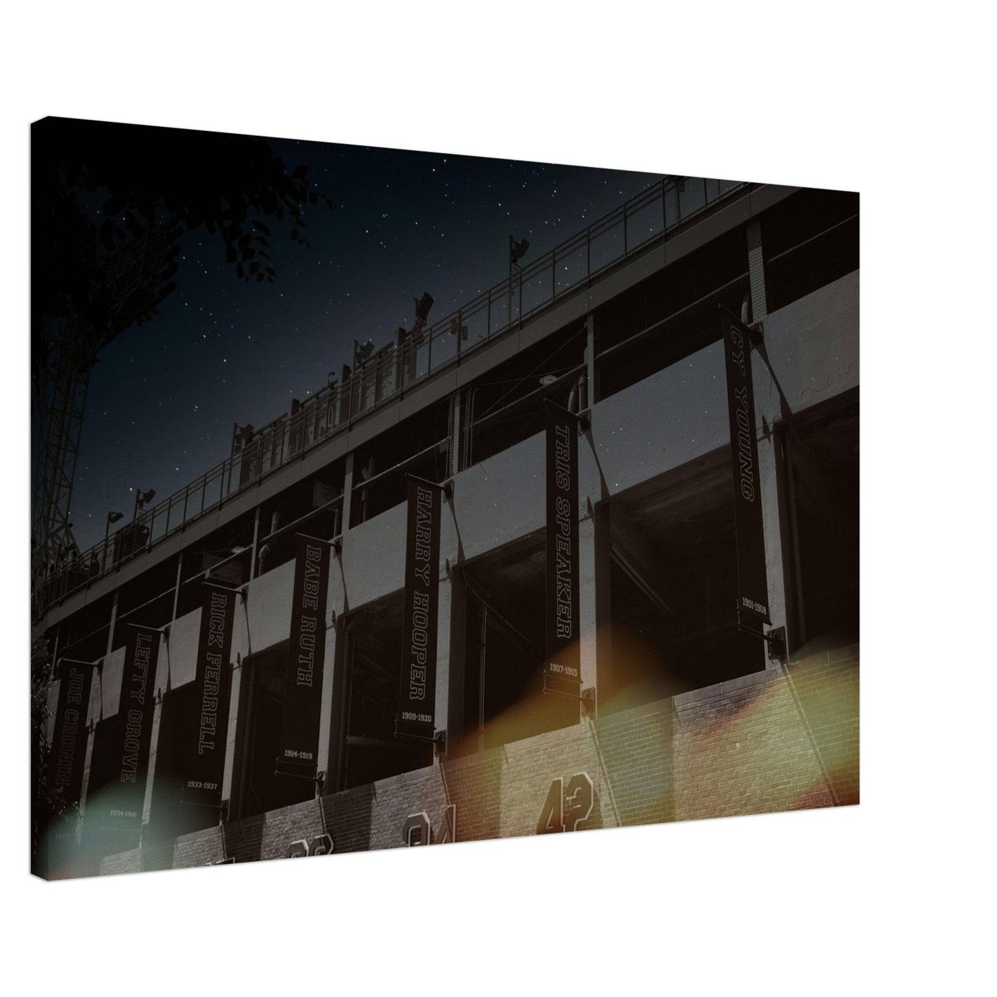 Fenway Galaxy Red Sox Hall of Famer Canvas Boston Massachusetts Wall Art Home Office Business Commercial Decor Pixio.Co - Pixio.Co