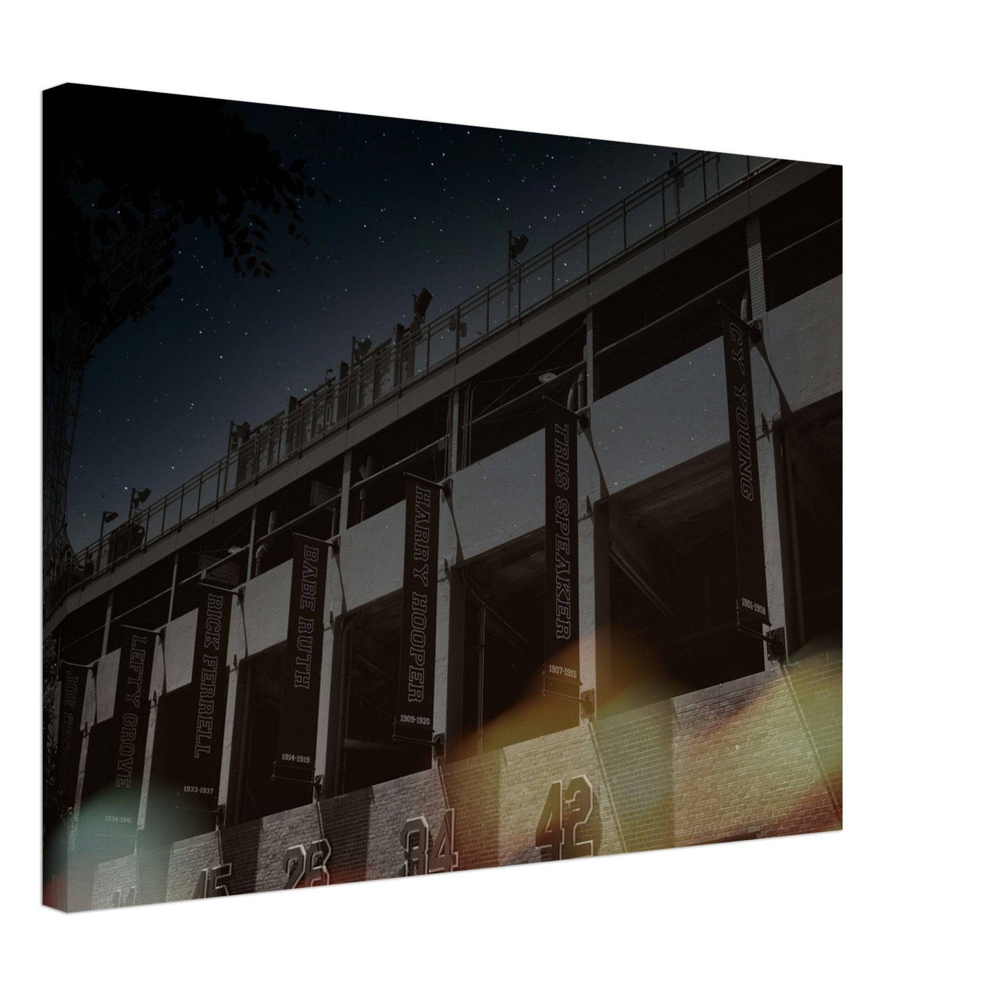 Fenway Galaxy Red Sox Hall of Famer Canvas Boston Massachusetts Wall Art Home Office Business Commercial Decor Pixio.Co - Pixio.Co