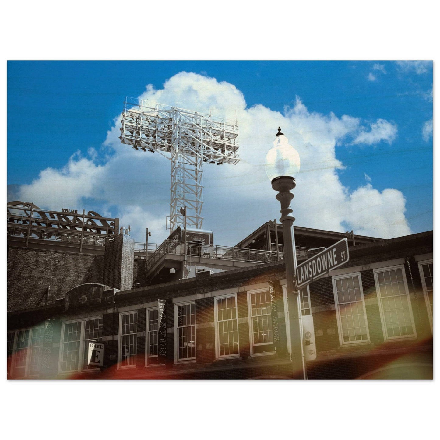 Lansdowne Blue Sky Wood Print Boston Massachusetts Fenway Wall Art Home Office Business Commercial Decor Pixio.Co - Pixio.Co