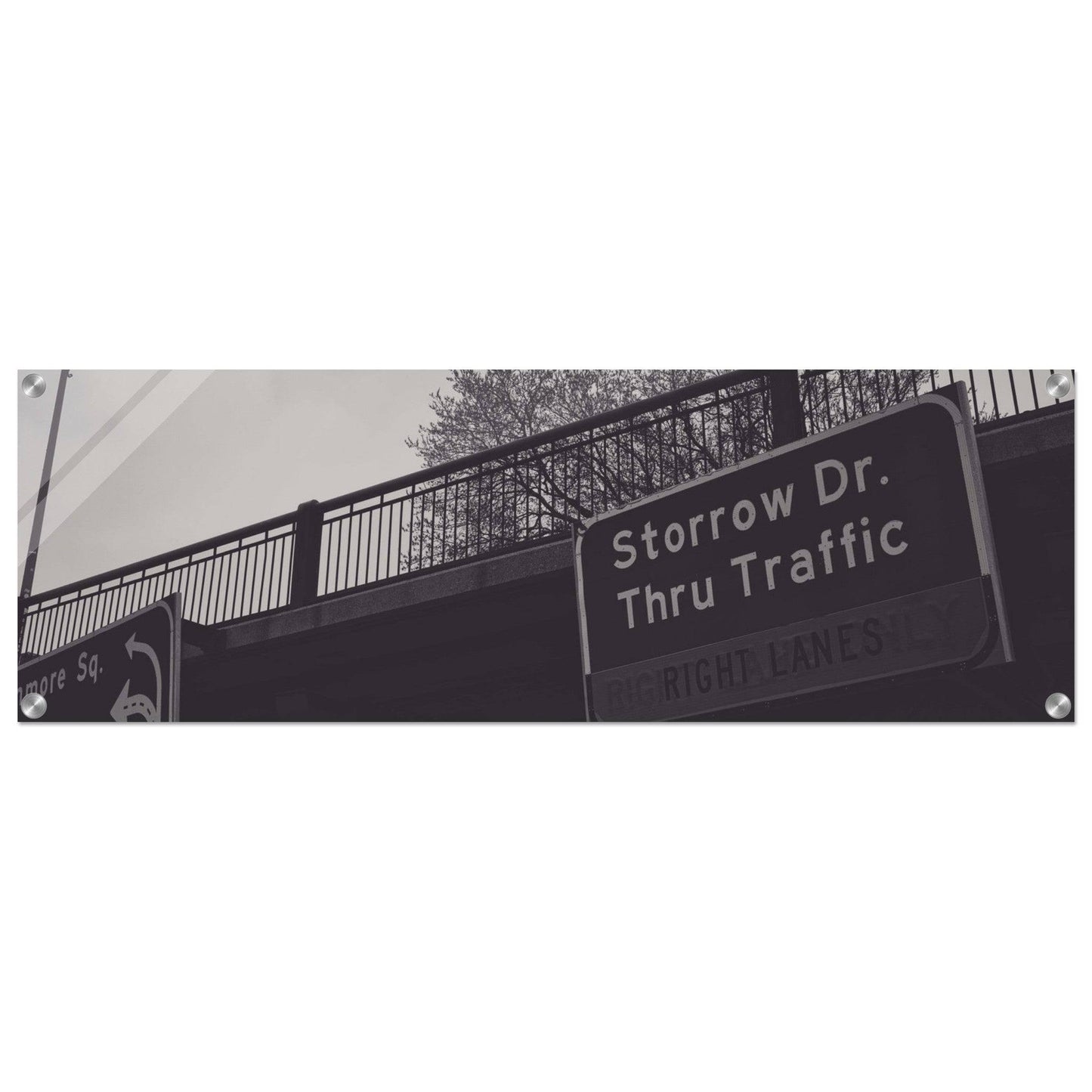 Boston Storrow Drive Black and White Acrylic Print poster Massachusetts Wall Art Home Office Business Commercial Decor Pixio.Co - Pixio.Co