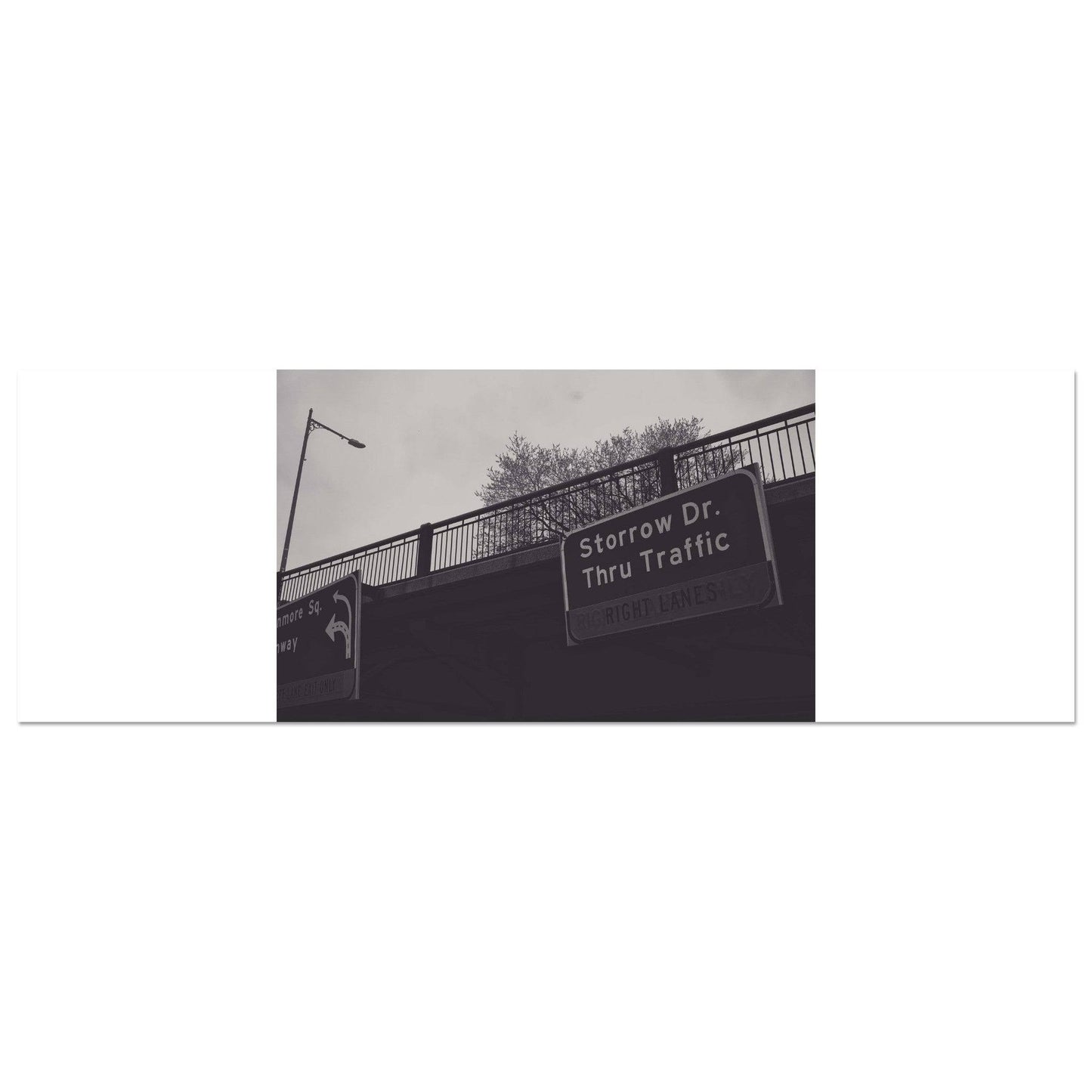 Boston Storrow Drive Black and White Aluminum Massachusetts Wall Art Home Office Business Commercial Decor Pixio.Co - Pixio.Co