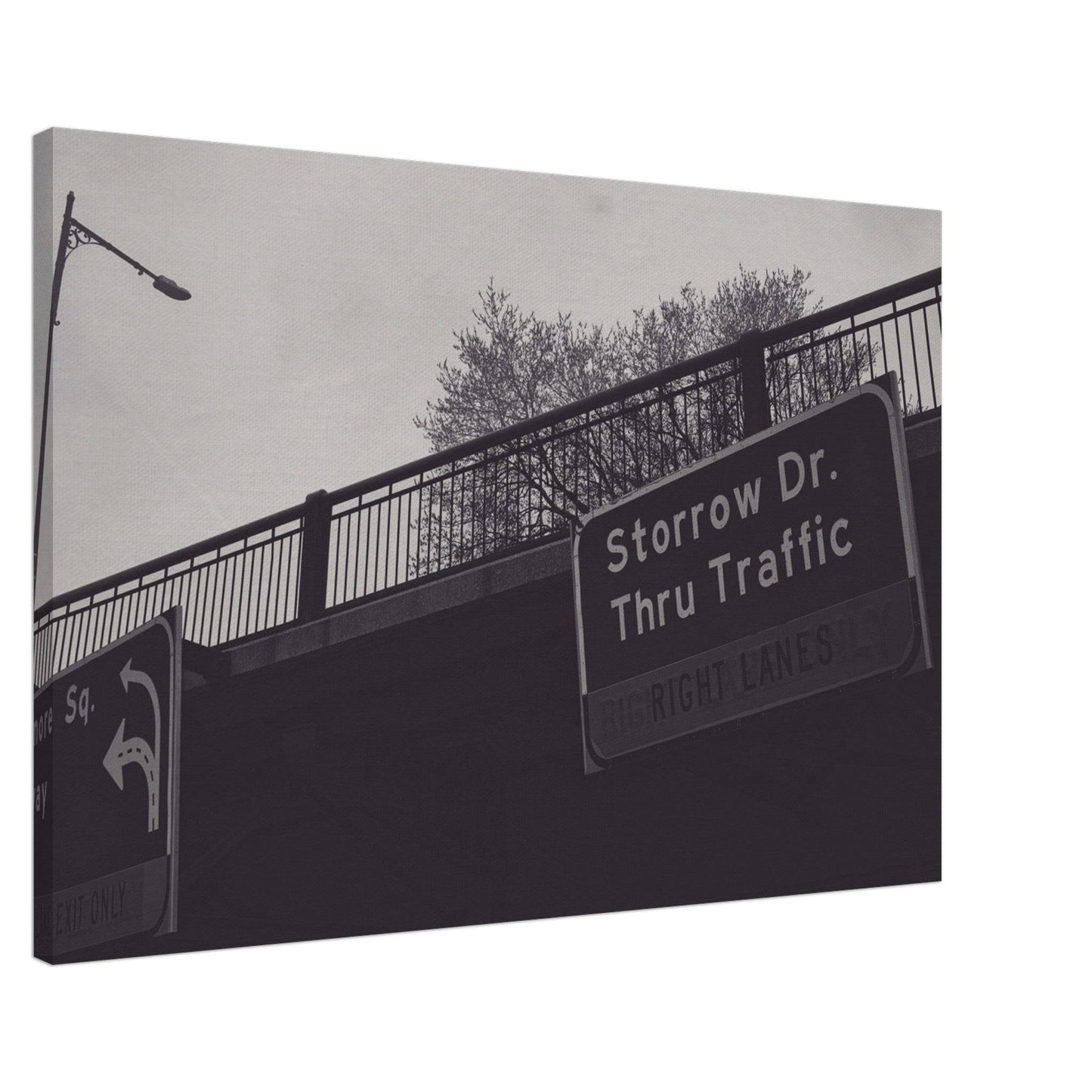 Boston Storrow Drive Black and White - Canvas - Pixio.Co