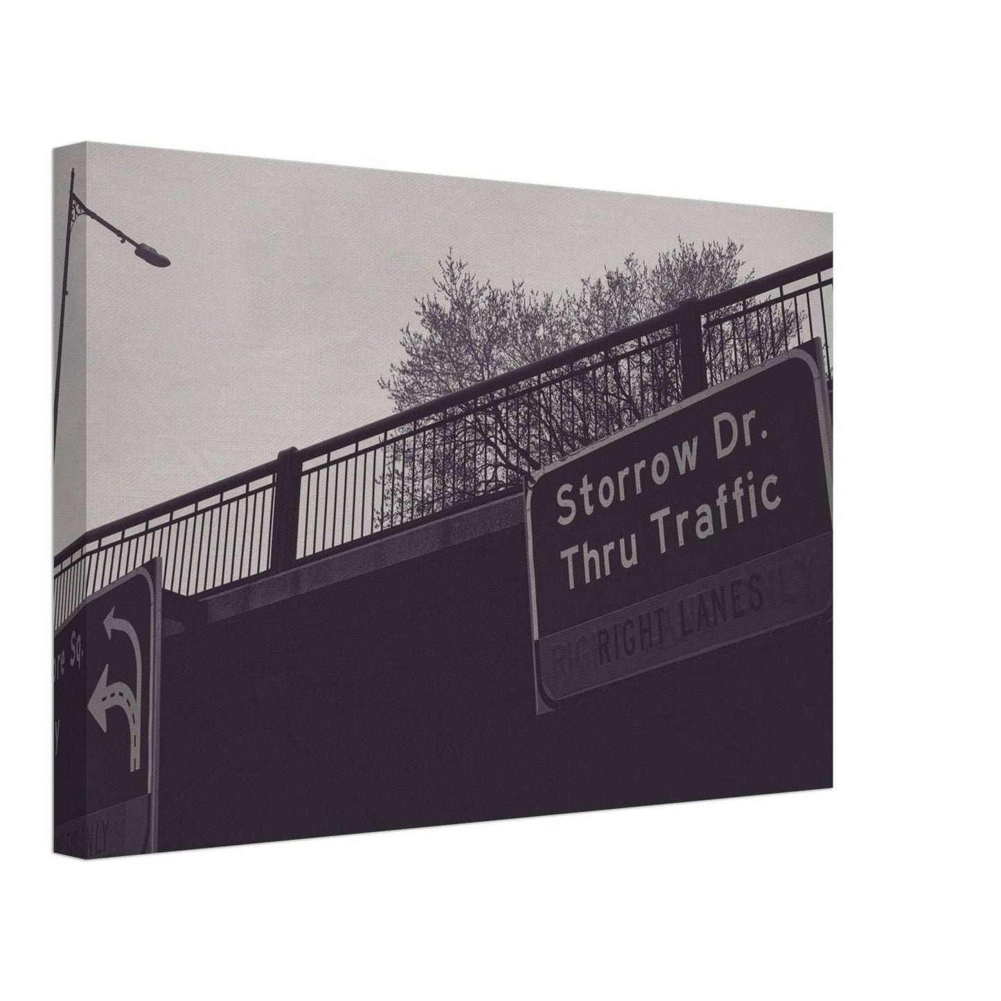 Boston Storrow Drive Black and White - Canvas - Pixio.Co