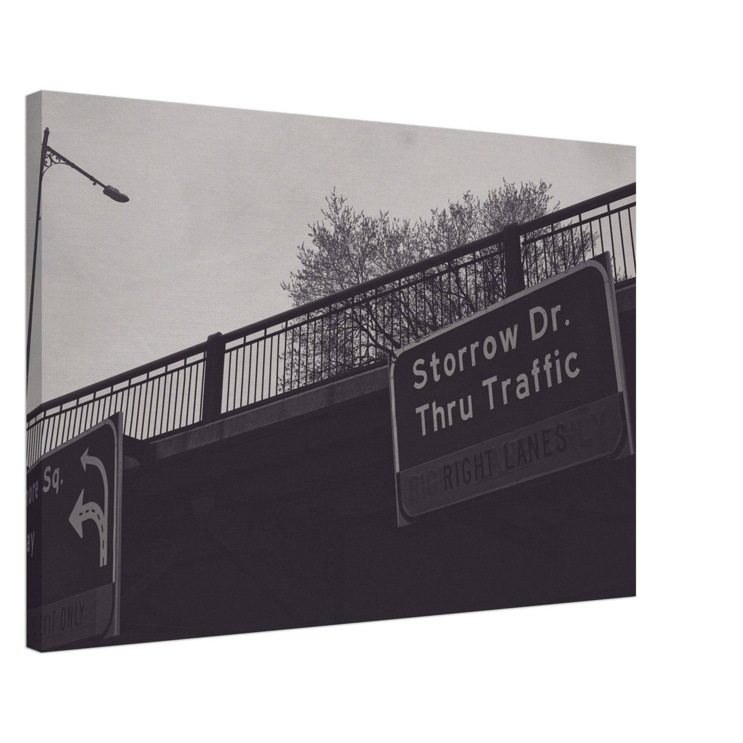 Boston Storrow Drive Black and White - Canvas - Pixio.Co