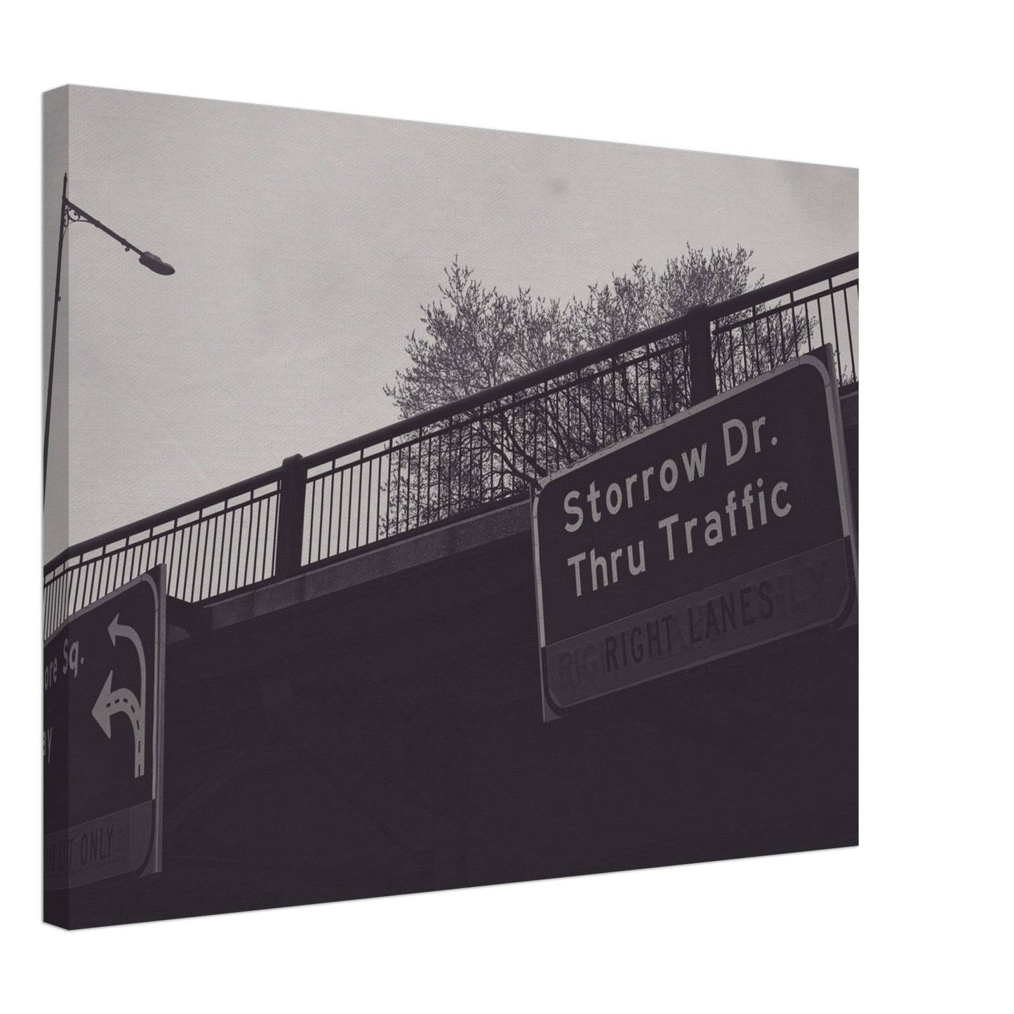 Boston Storrow Drive Black and White - Canvas - Pixio.Co