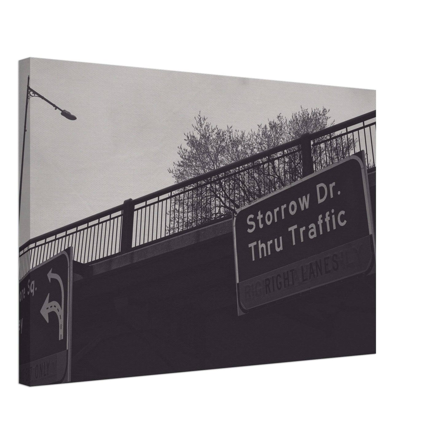 Boston Storrow Drive Black and White - Canvas - Pixio.Co