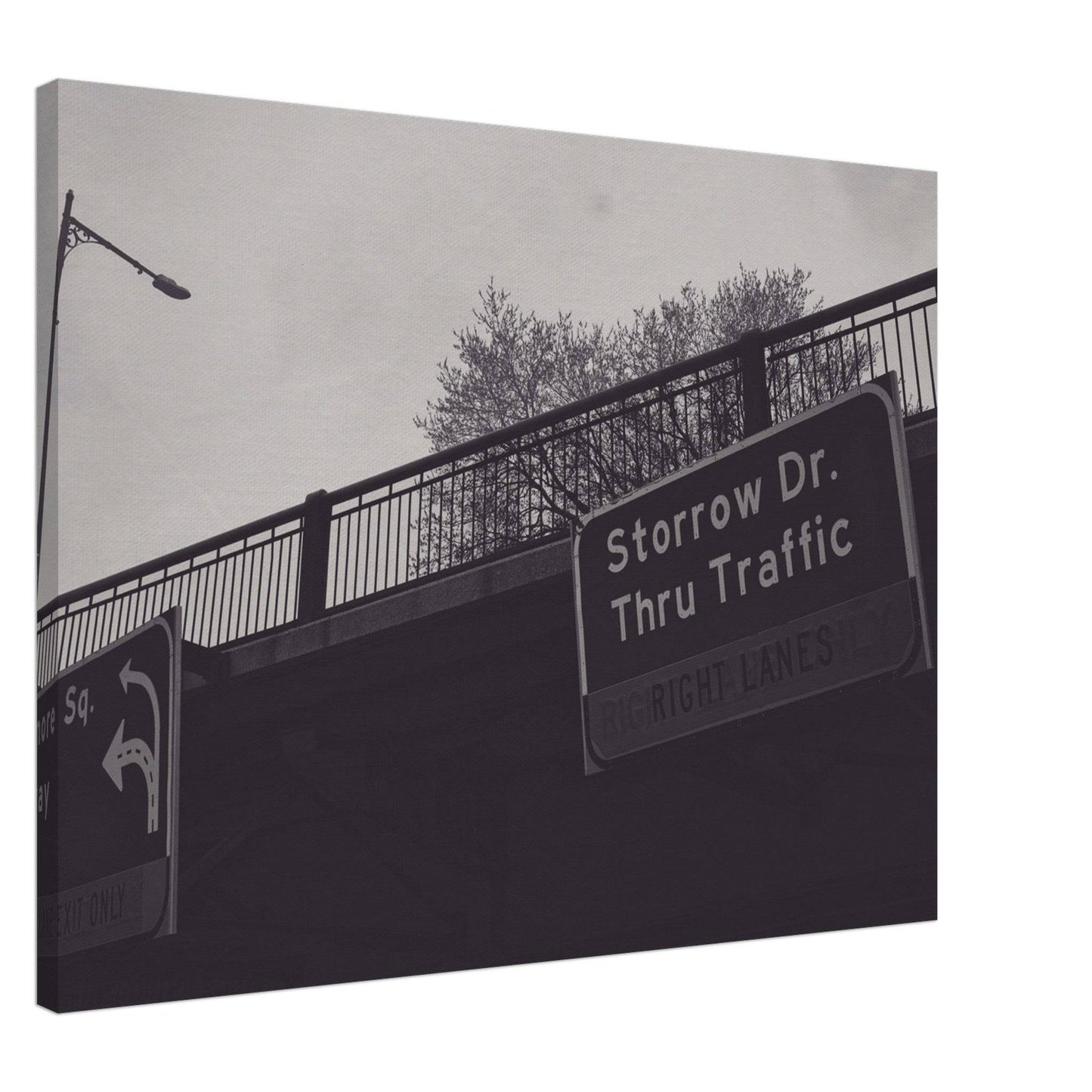 Boston Storrow Drive Black and White - Canvas - Pixio.Co