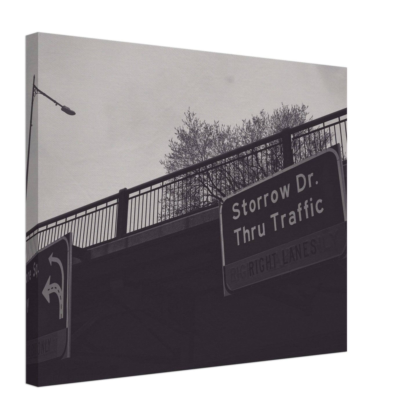 Boston Storrow Drive Black and White - Canvas - Pixio.Co