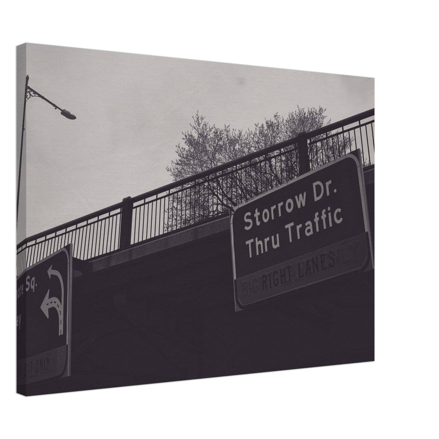 Boston Storrow Drive Black and White - Canvas - Pixio.Co