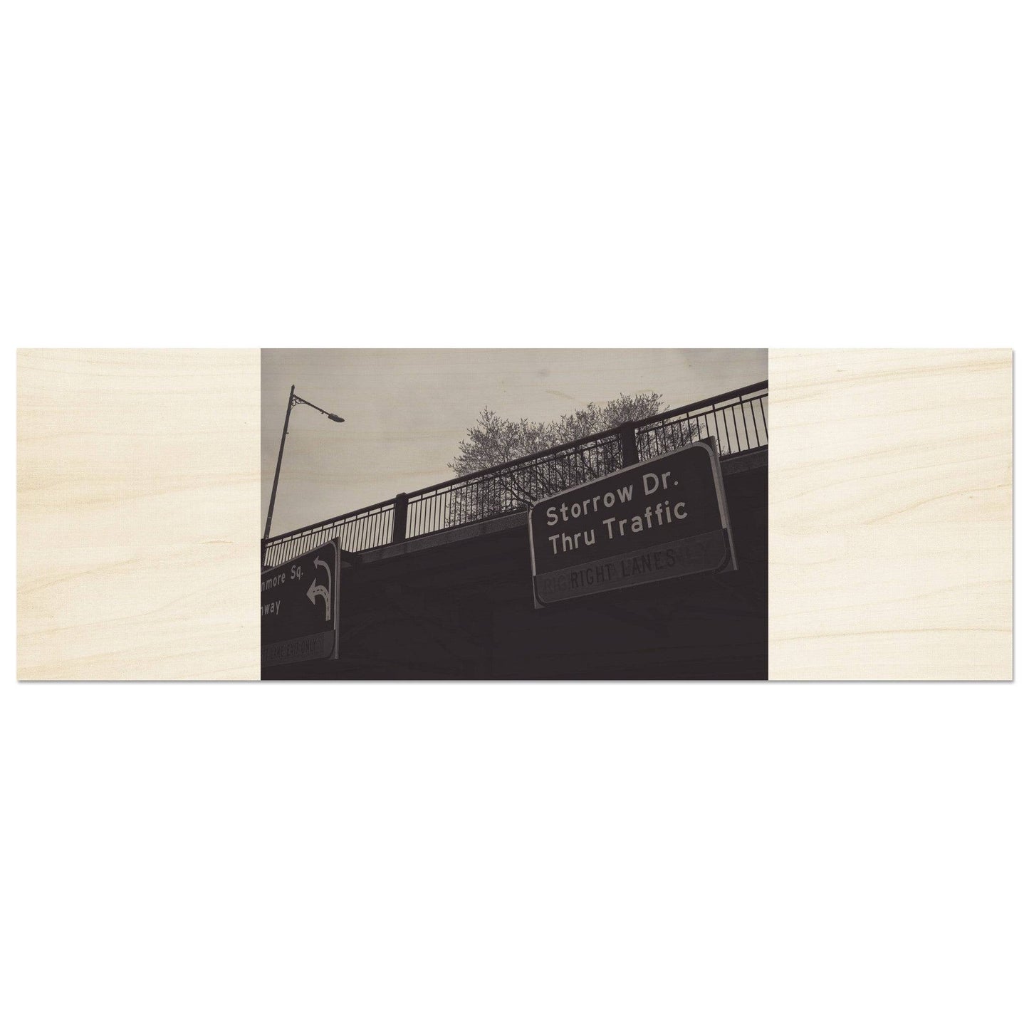 Boston Storrow Drive Black and White Wood Print poster Massachusetts Wall Art Home Office Business Commercial Decor Pixio.Co - Pixio.Co
