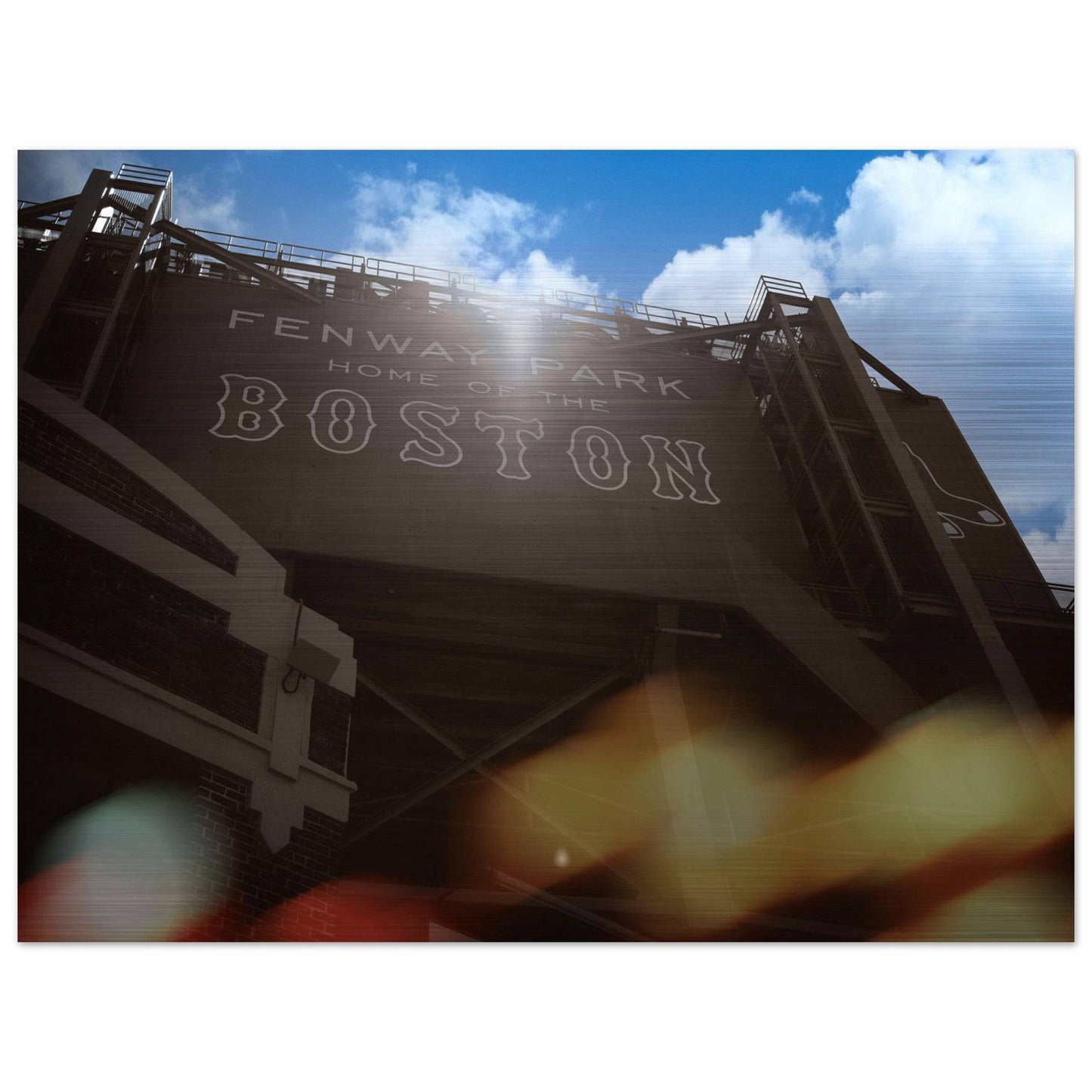 Fenway Home of Boston Brushed Aluminum Print Massachusetts Red Sox Wall Art Home Office Business Commercial Decor Pixio.Co - Pixio.Co