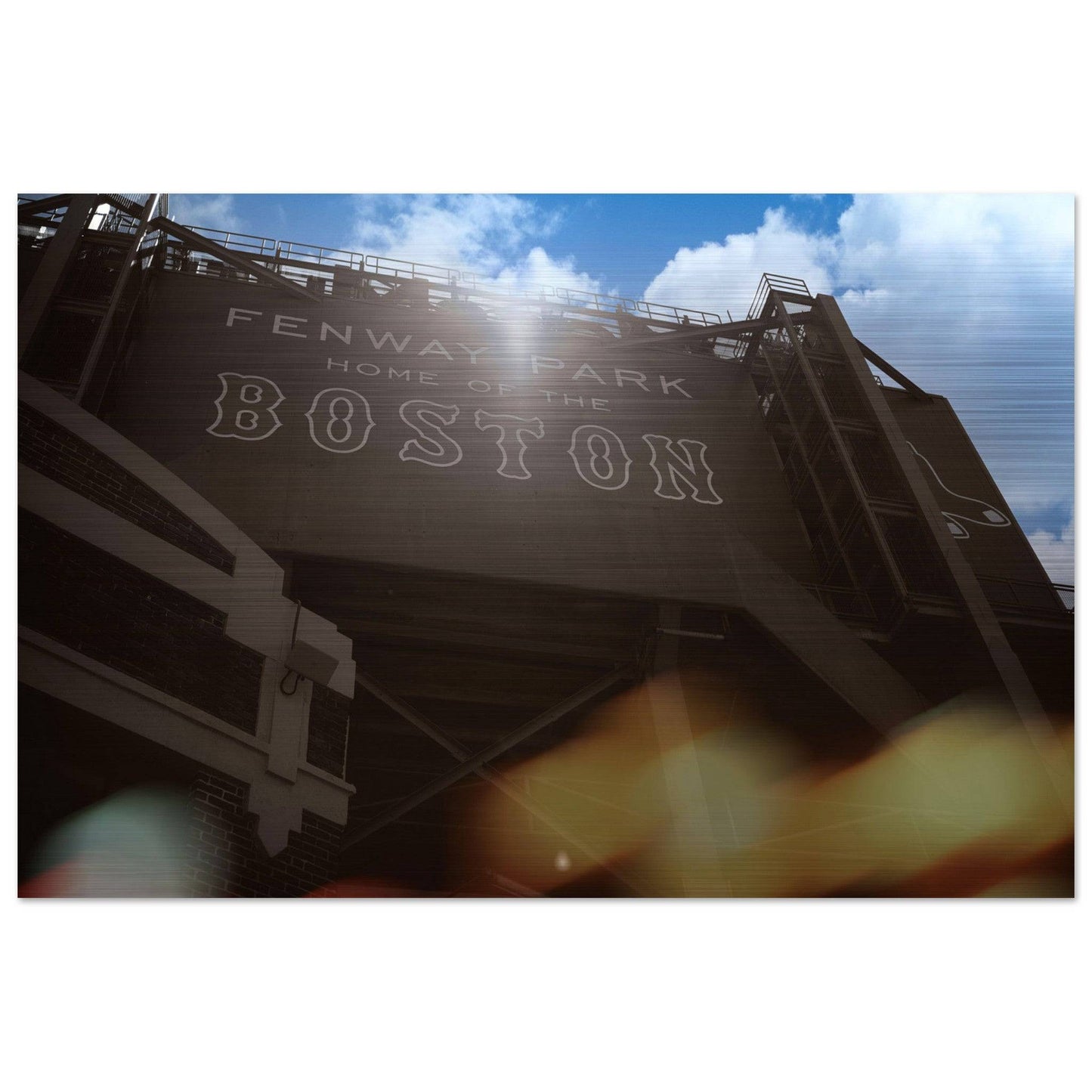 Fenway Home of Boston Brushed Aluminum Print Massachusetts Red Sox Wall Art Home Office Business Commercial Decor Pixio.Co - Pixio.Co