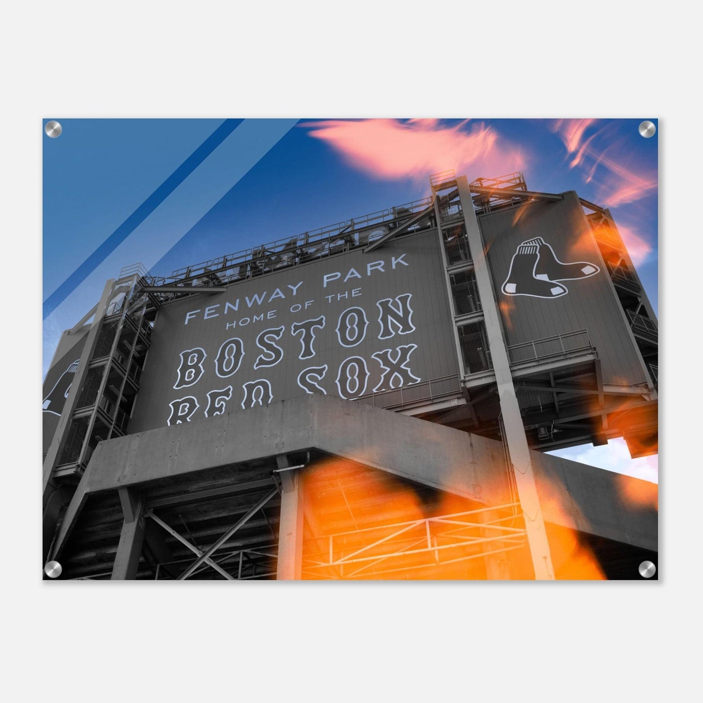 Fenway Home of Boston Sun Burst Acrylic Print Massachusetts Red Sox Wall Art Home Office Business Commercial Decor Pixio.Co - Pixio.Co