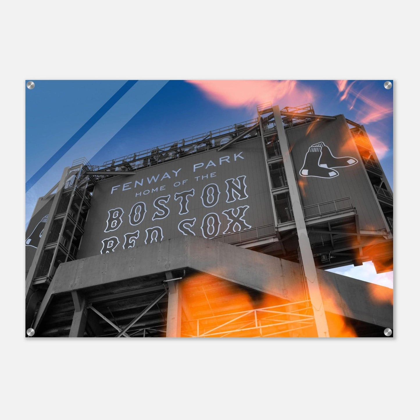 Fenway Home of Boston Sun Burst Acrylic Print Massachusetts Red Sox Wall Art Home Office Business Commercial Decor Pixio.Co - Pixio.Co