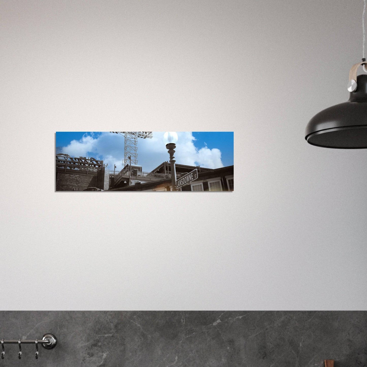 Lansdowne Blue Sky Aluminum Print Boston Massachusetts Fenway Wall Art Home Office Business Commercial Decor Pixio.Co - Pixio.Co