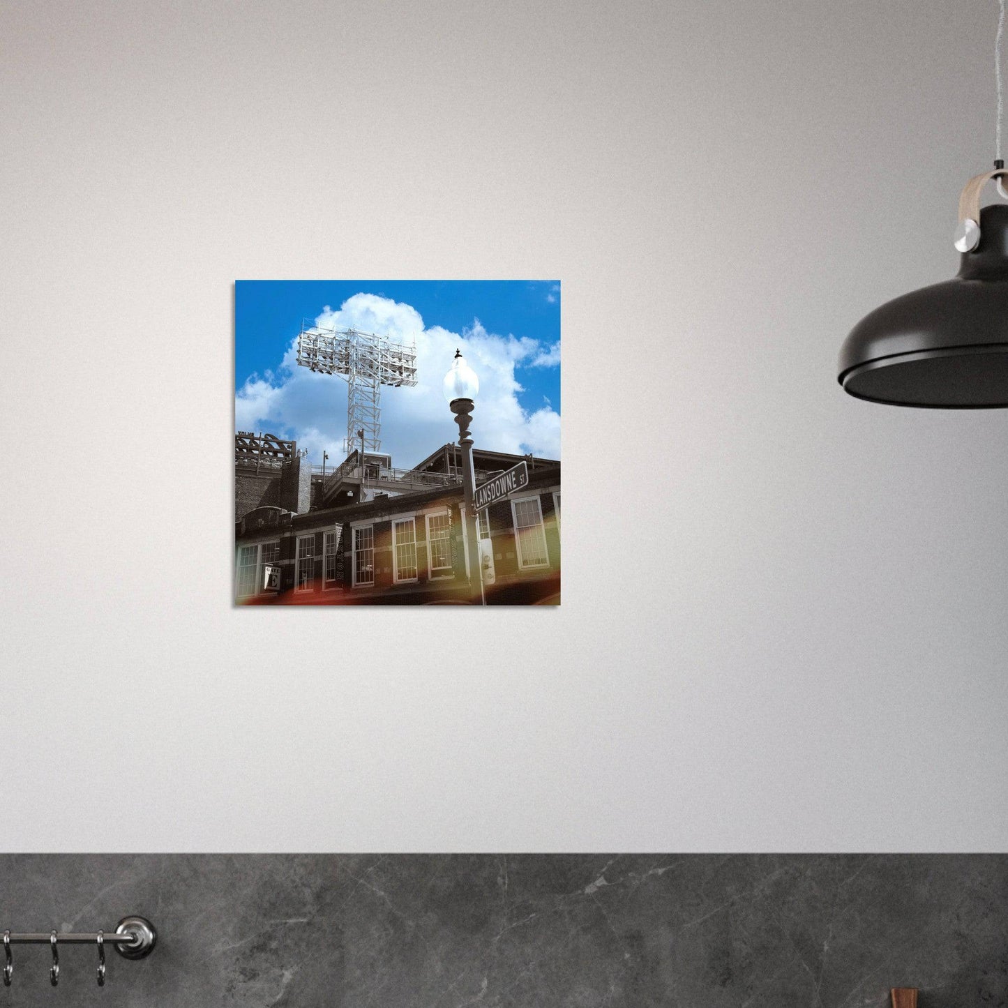 Lansdowne Blue Sky Aluminum Print Boston Massachusetts Fenway Wall Art Home Office Business Commercial Decor Pixio.Co - Pixio.Co