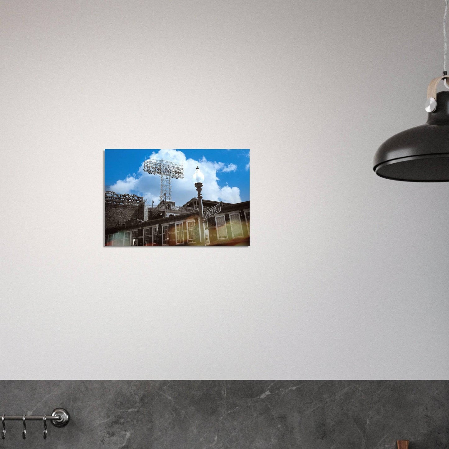 Lansdowne Blue Sky Aluminum Print Boston Massachusetts Fenway Wall Art Home Office Business Commercial Decor Pixio.Co - Pixio.Co