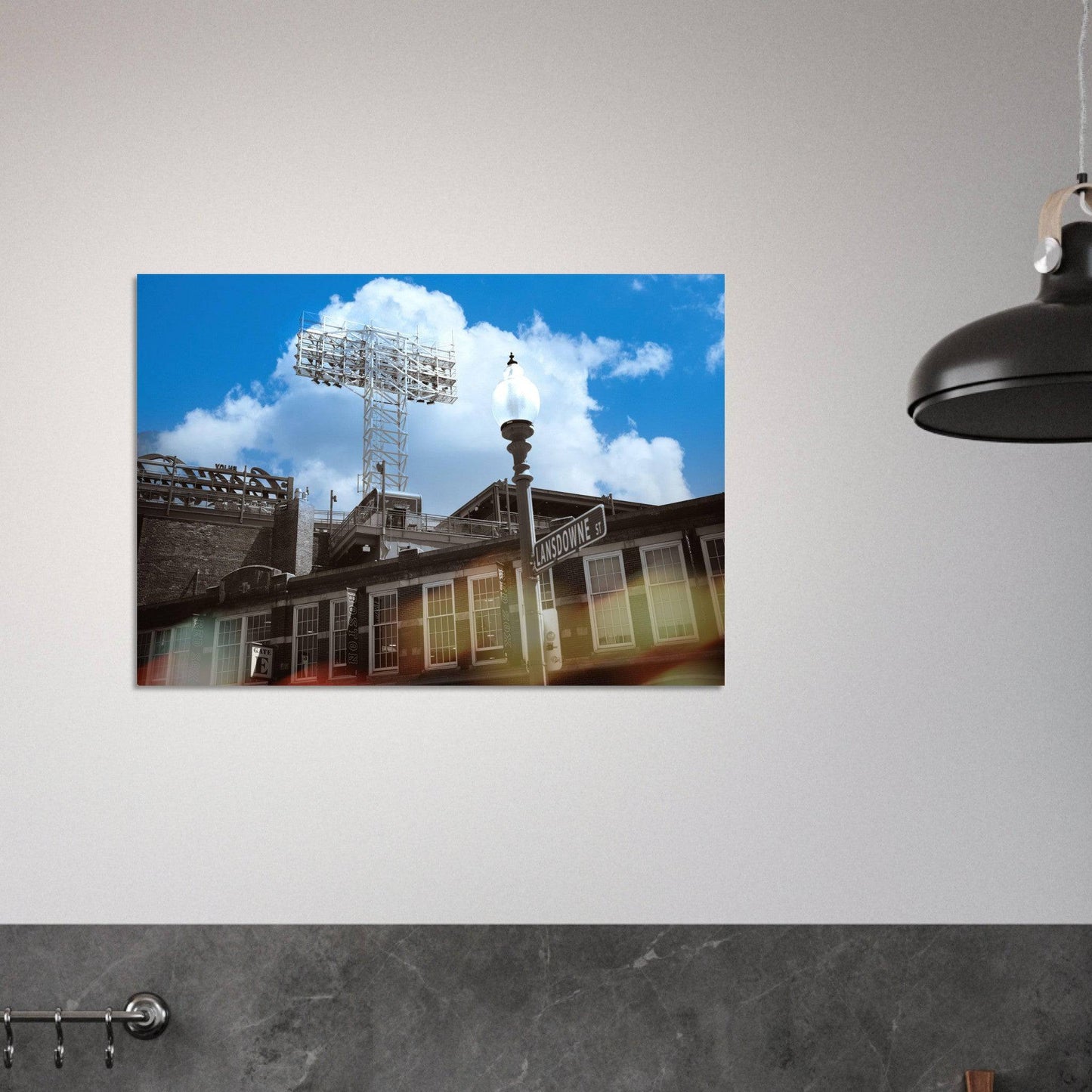 Lansdowne Blue Sky Aluminum Print Boston Massachusetts Fenway Wall Art Home Office Business Commercial Decor Pixio.Co - Pixio.Co