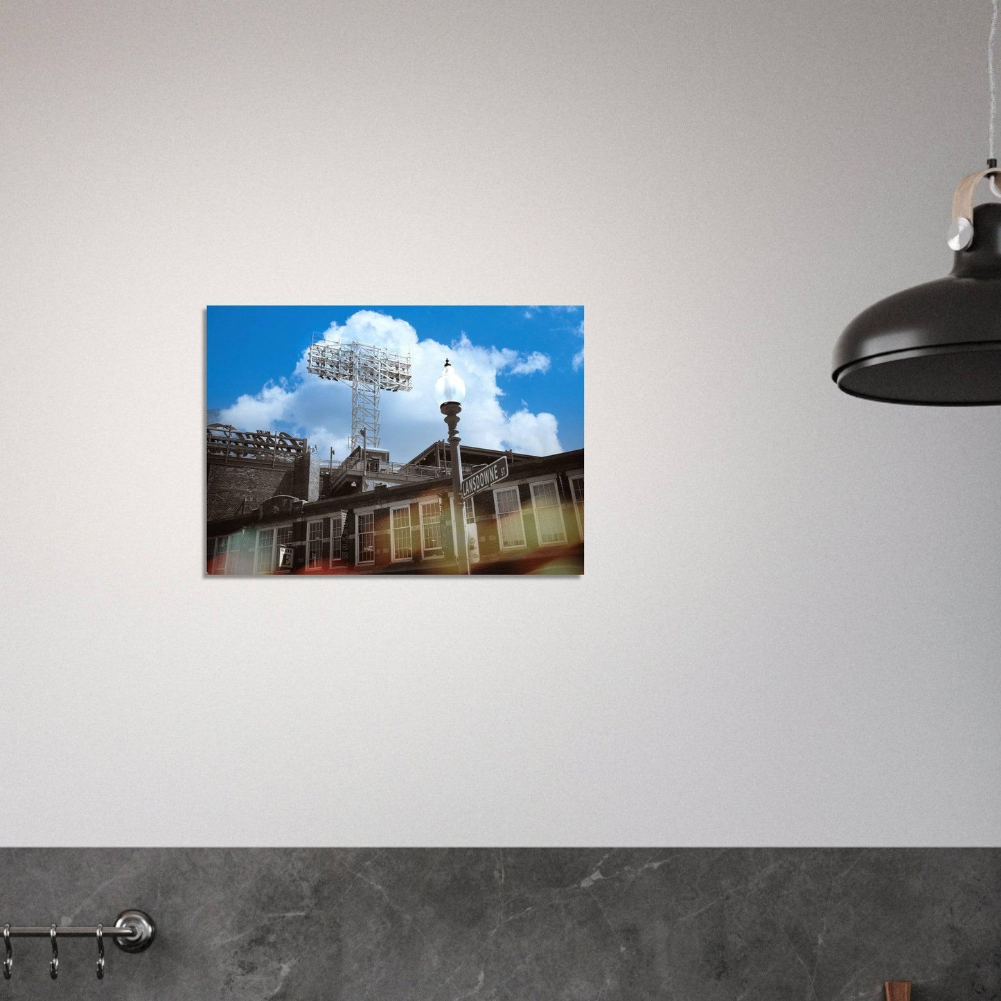 Lansdowne Blue Sky Aluminum Print Boston Massachusetts Fenway Wall Art Home Office Business Commercial Decor Pixio.Co - Pixio.Co