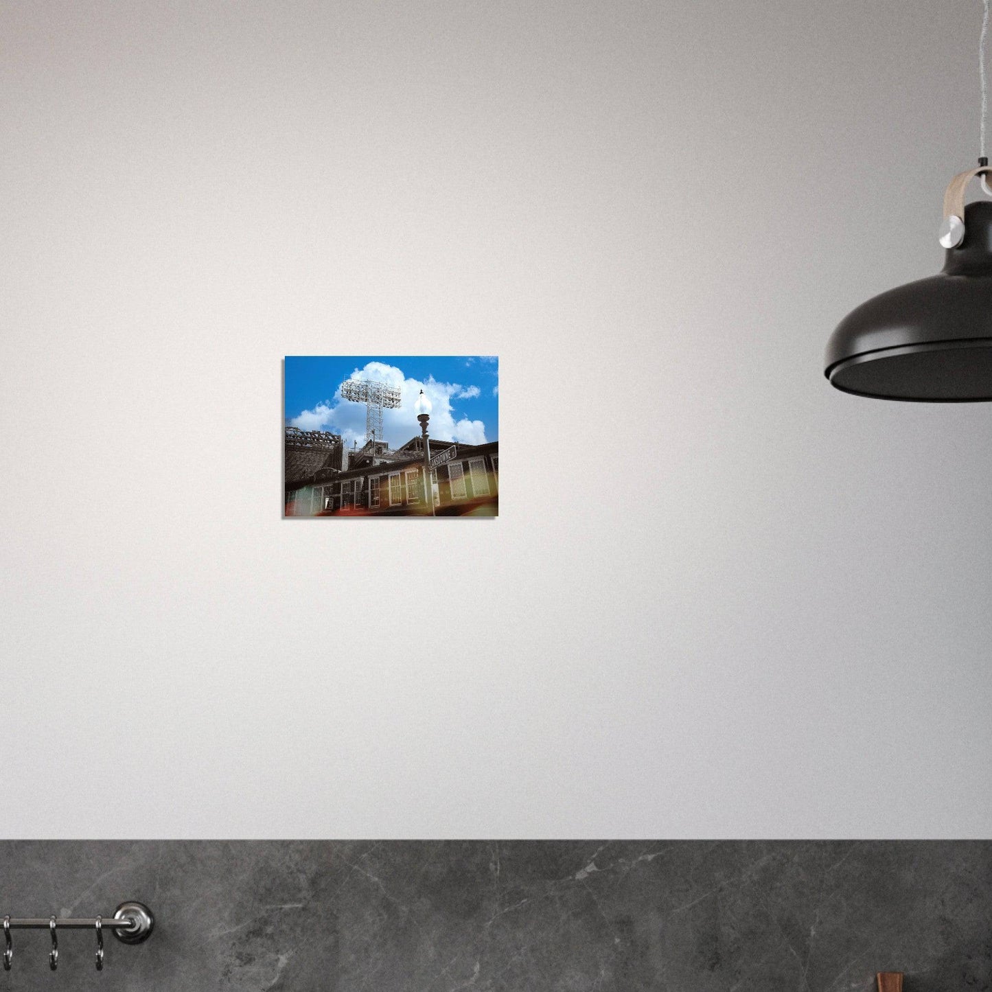 Lansdowne Blue Sky Aluminum Print Boston Massachusetts Fenway Wall Art Home Office Business Commercial Decor Pixio.Co - Pixio.Co