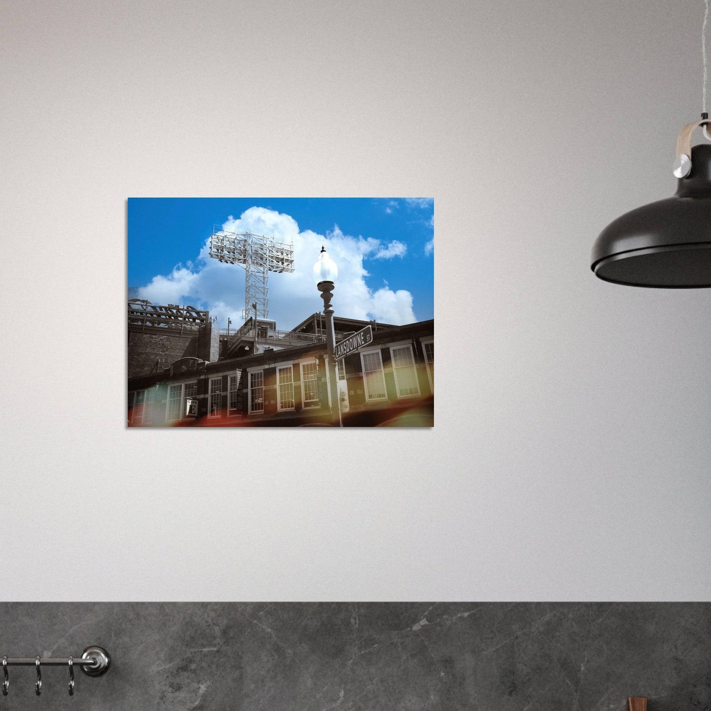 Lansdowne Blue Sky Aluminum Print Boston Massachusetts Fenway Wall Art Home Office Business Commercial Decor Pixio.Co - Pixio.Co