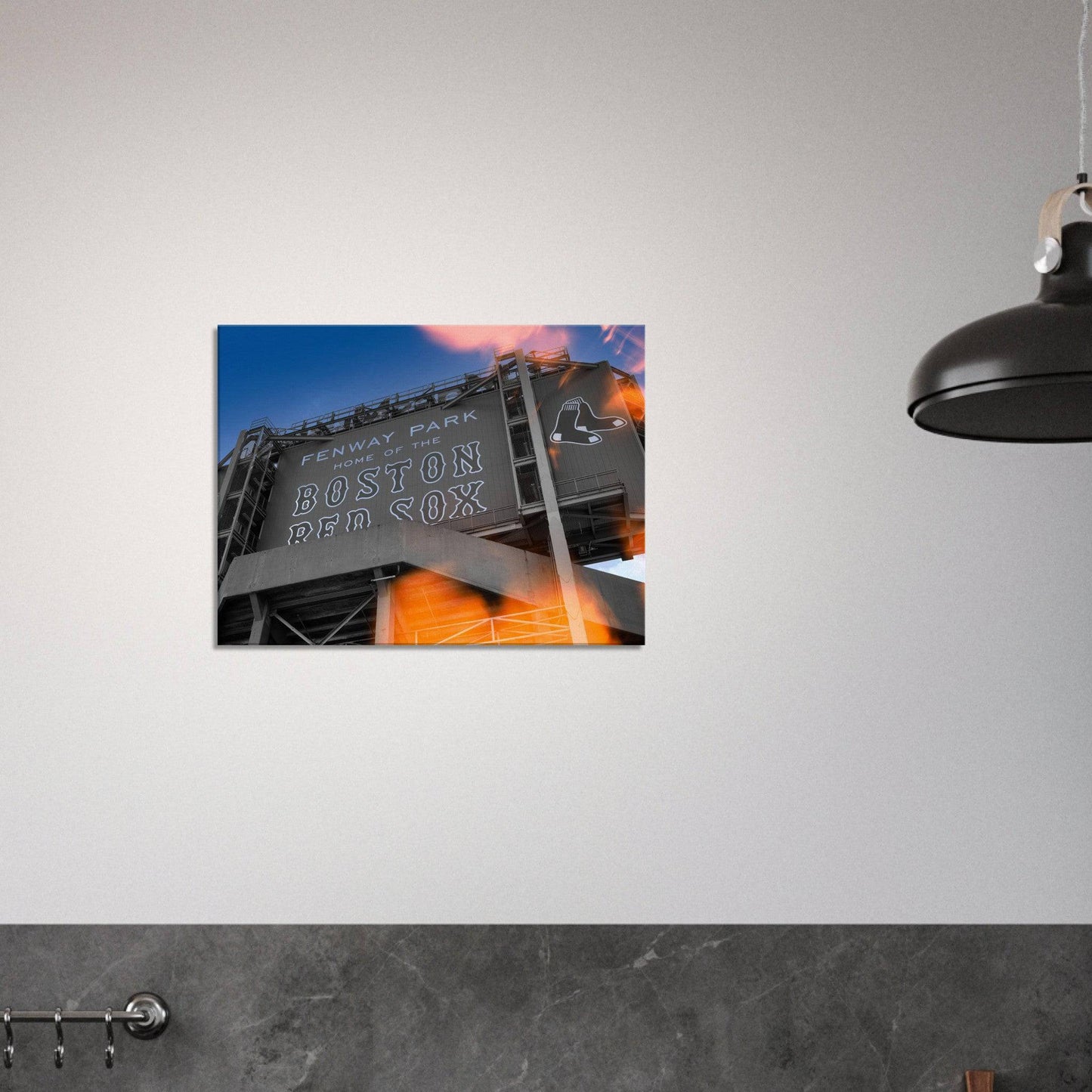 Fenway Home of Boston Sun Burst Canvas Massachusetts Red Sox Wall Art Home Office Business Commercial Decor Pixio.Co - Pixio.Co