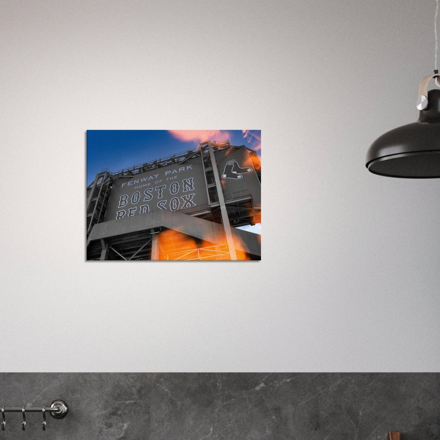 Fenway Home of Boston Sun Burst Canvas Massachusetts Red Sox Wall Art Home Office Business Commercial Decor Pixio.Co - Pixio.Co