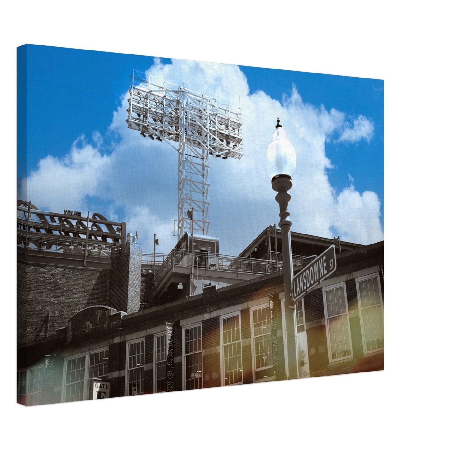 Lansdowne Blue Sky Canvas Boston Massachusetts Fenway Wall Art Home Office Business Commercial Decor Pixio.Co - Pixio.Co