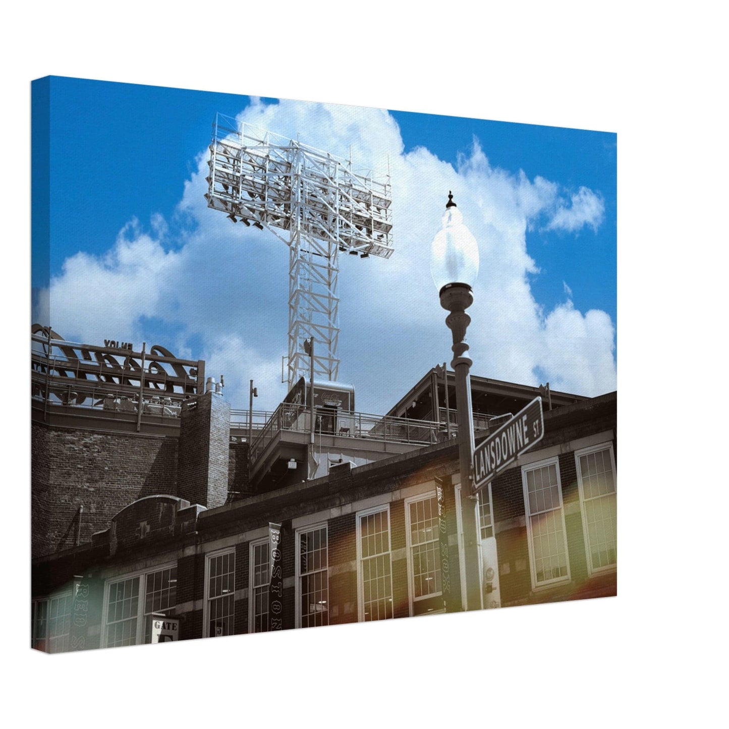 Lansdowne Blue Sky Canvas Boston Massachusetts Fenway Wall Art Home Office Business Commercial Decor Pixio.Co - Pixio.Co