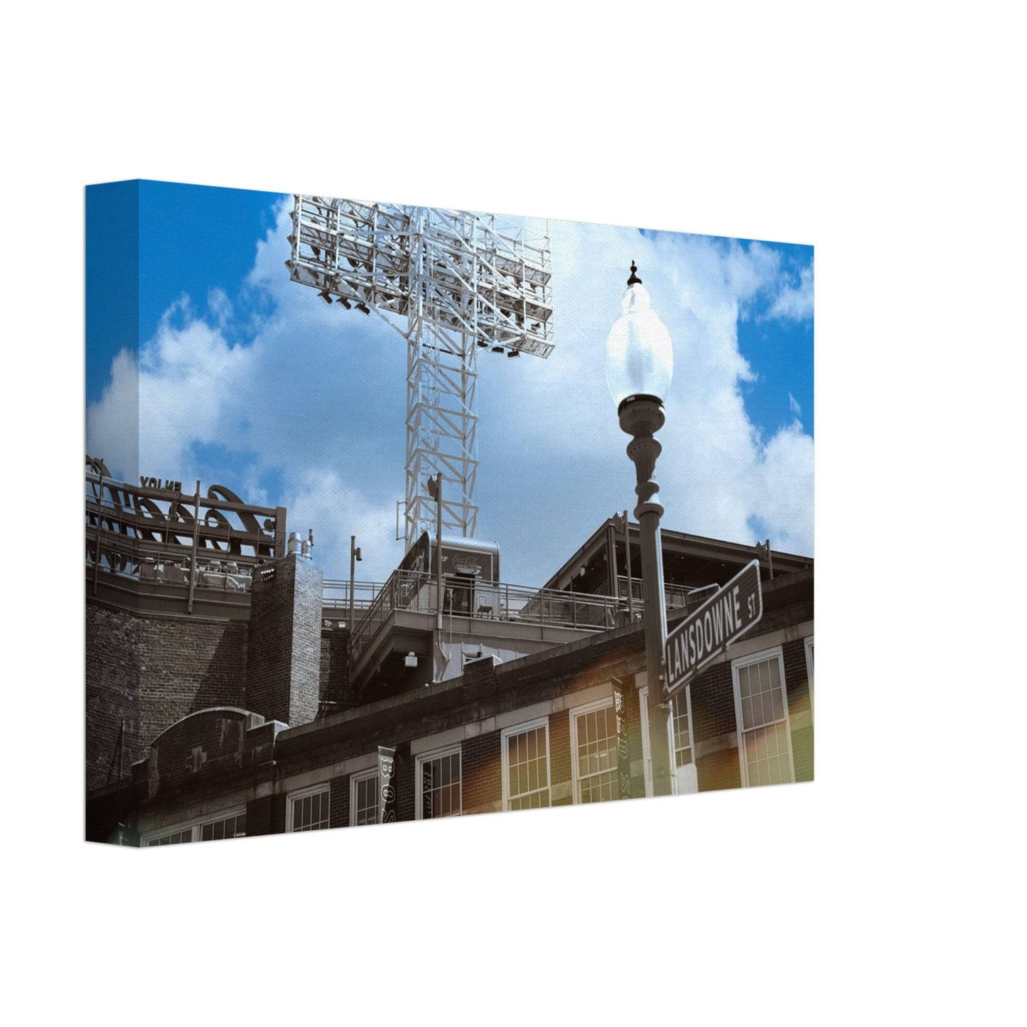 Lansdowne Blue Sky Canvas Boston Massachusetts Fenway Wall Art Home Office Business Commercial Decor Pixio.Co - Pixio.Co