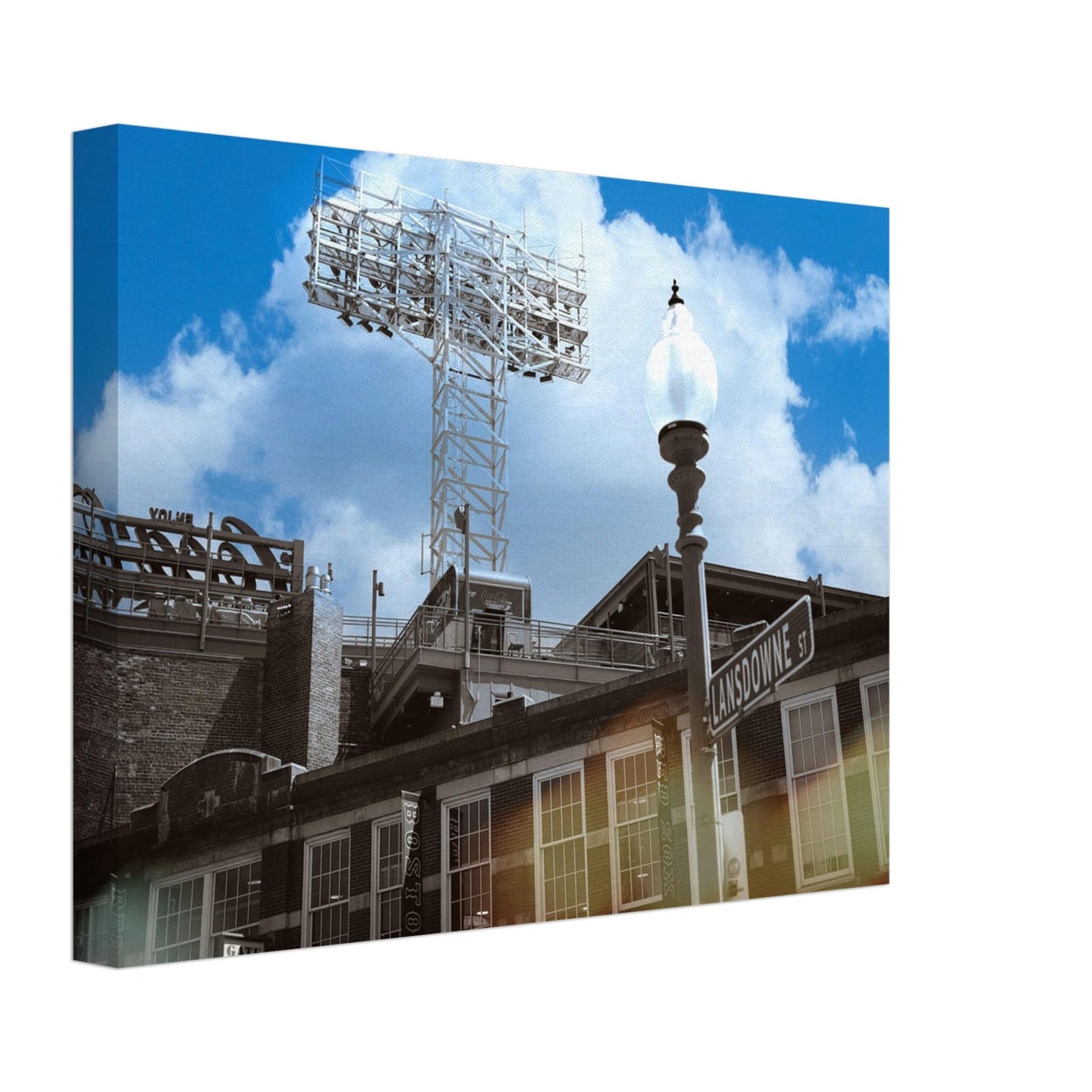 Lansdowne Blue Sky Canvas Boston Massachusetts Fenway Wall Art Home Office Business Commercial Decor Pixio.Co - Pixio.Co