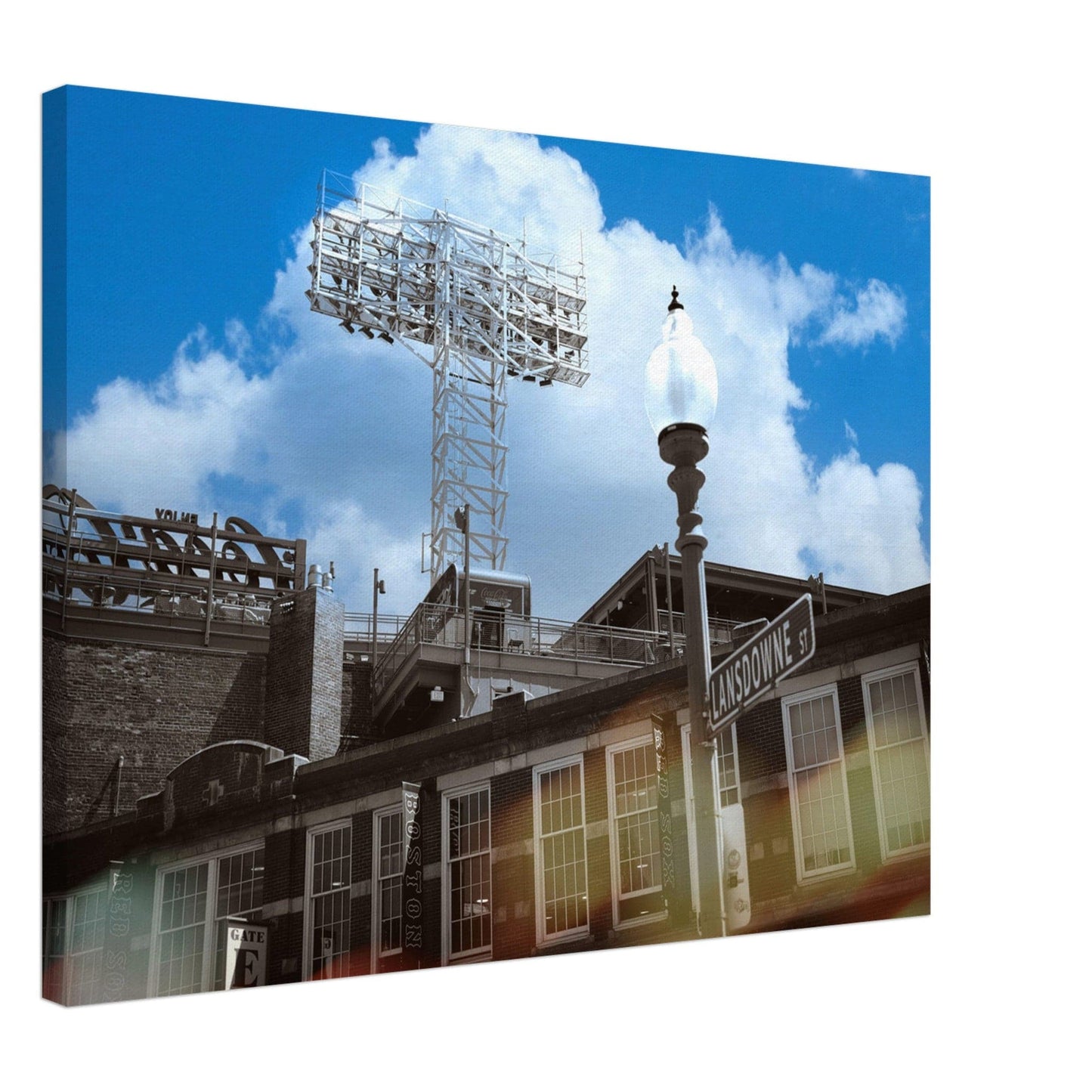 Lansdowne Blue Sky Canvas Boston Massachusetts Fenway Wall Art Home Office Business Commercial Decor Pixio.Co - Pixio.Co