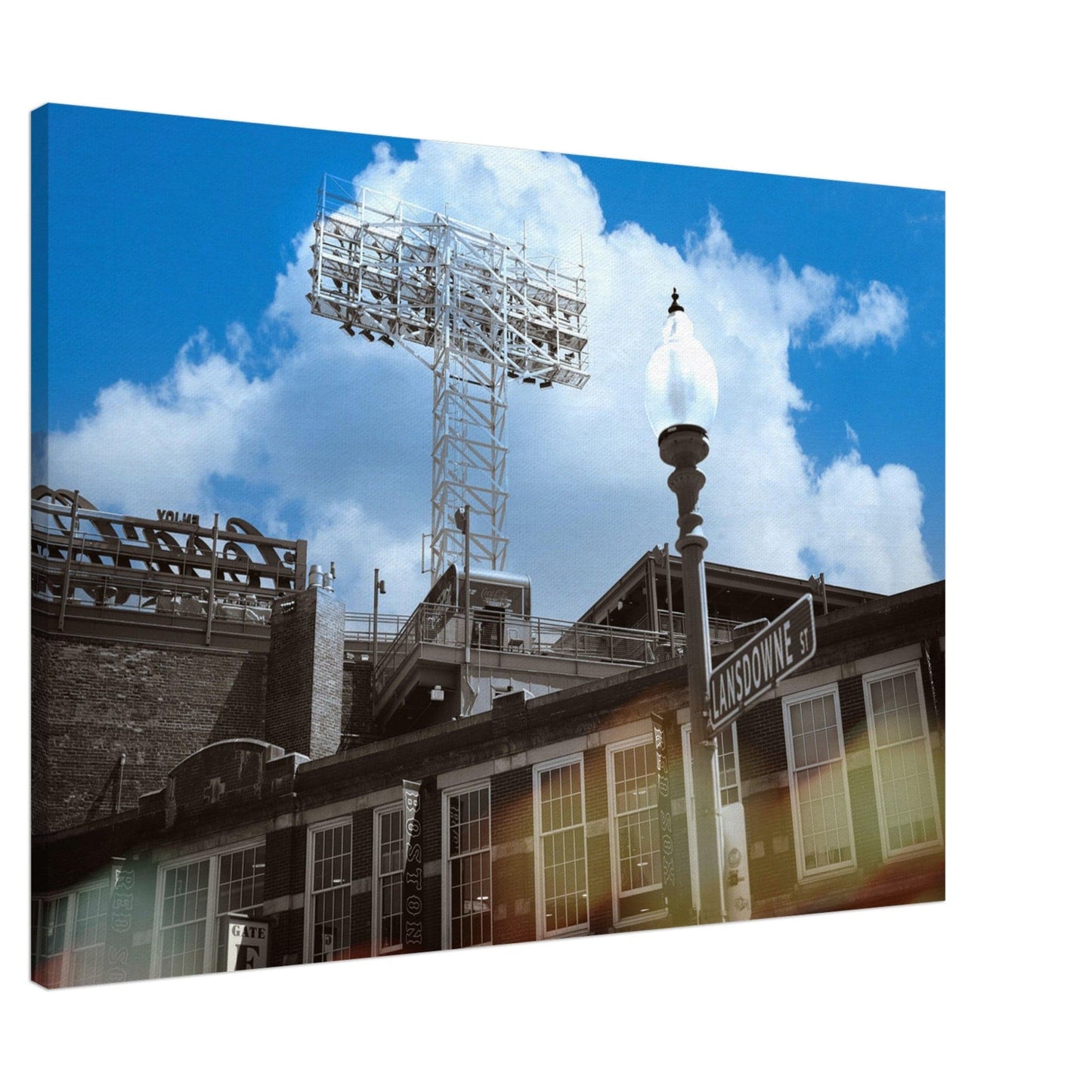Lansdowne Blue Sky Canvas Boston Massachusetts Fenway Wall Art Home Office Business Commercial Decor Pixio.Co - Pixio.Co