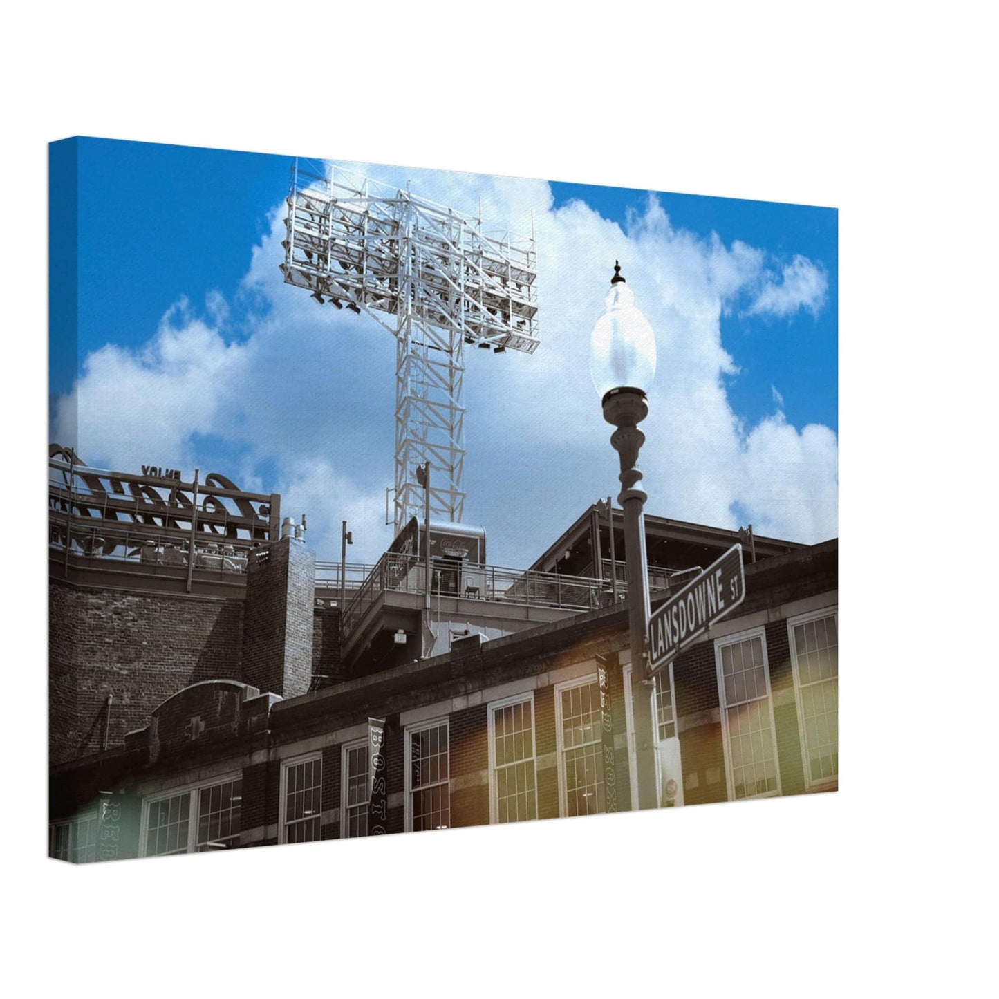 Lansdowne Blue Sky Canvas Boston Massachusetts Fenway Wall Art Home Office Business Commercial Decor Pixio.Co - Pixio.Co