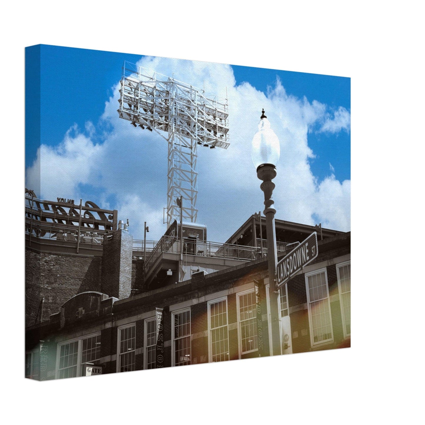 Lansdowne Blue Sky Canvas Boston Massachusetts Fenway Wall Art Home Office Business Commercial Decor Pixio.Co - Pixio.Co