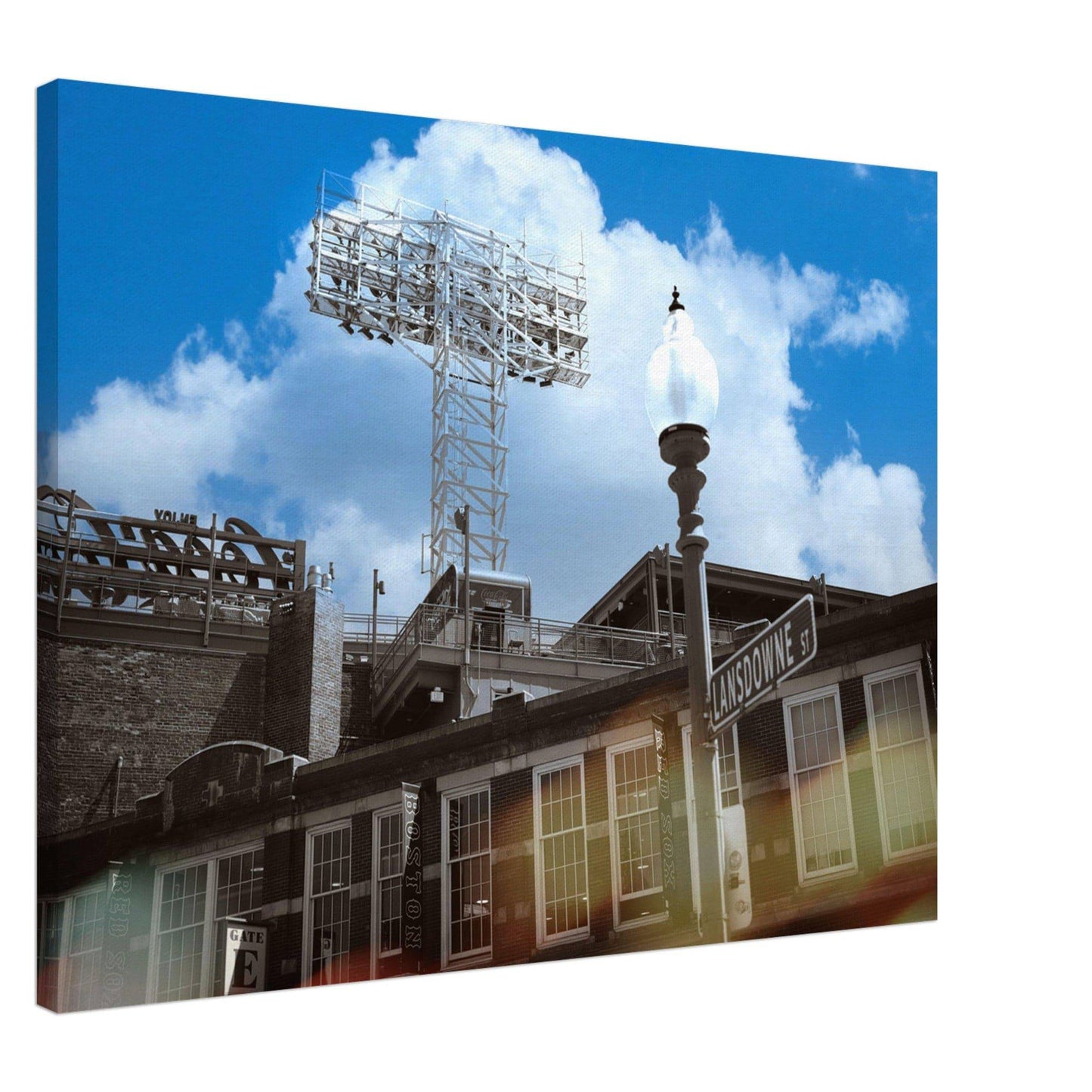 Lansdowne Blue Sky Canvas Boston Massachusetts Fenway Wall Art Home Office Business Commercial Decor Pixio.Co - Pixio.Co