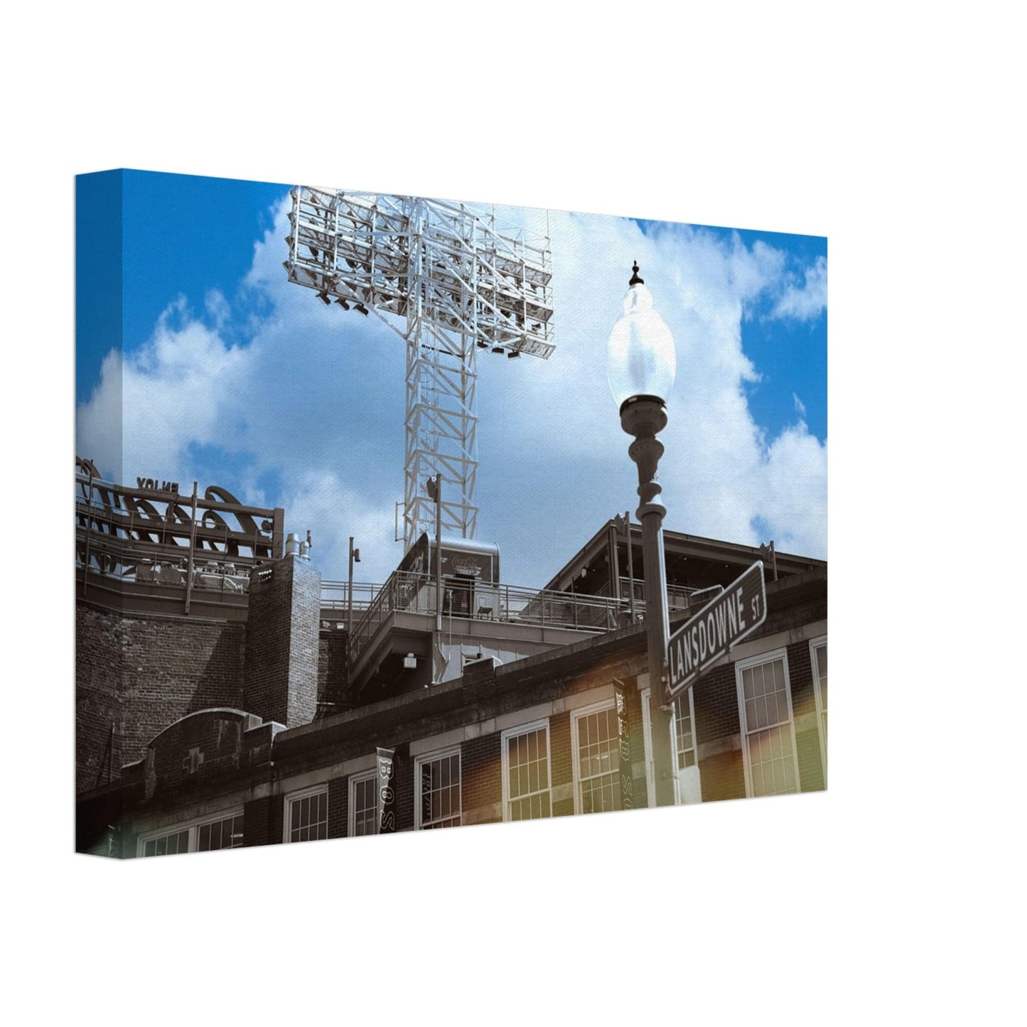 Lansdowne Blue Sky Canvas Boston Massachusetts Fenway Wall Art Home Office Business Commercial Decor Pixio.Co - Pixio.Co