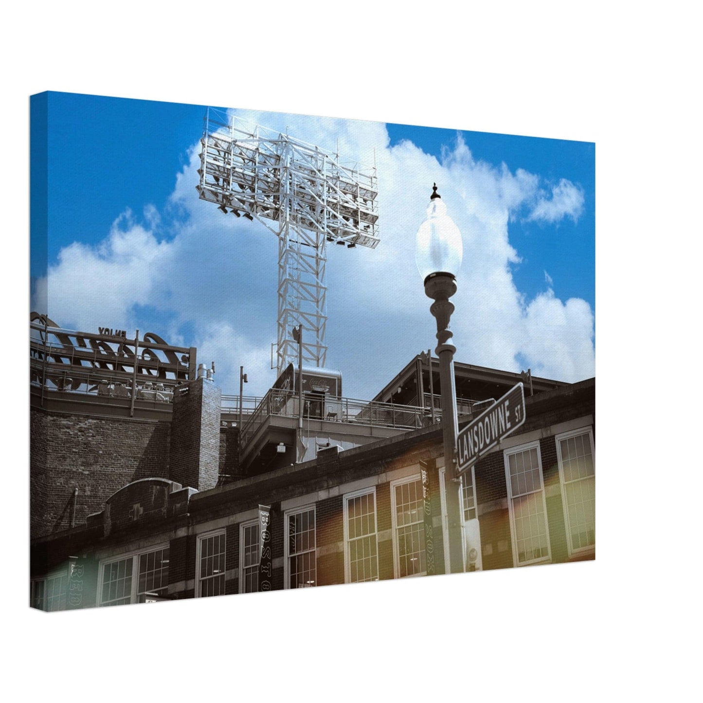 Lansdowne Blue Sky Canvas Boston Massachusetts Fenway Wall Art Home Office Business Commercial Decor Pixio.Co - Pixio.Co