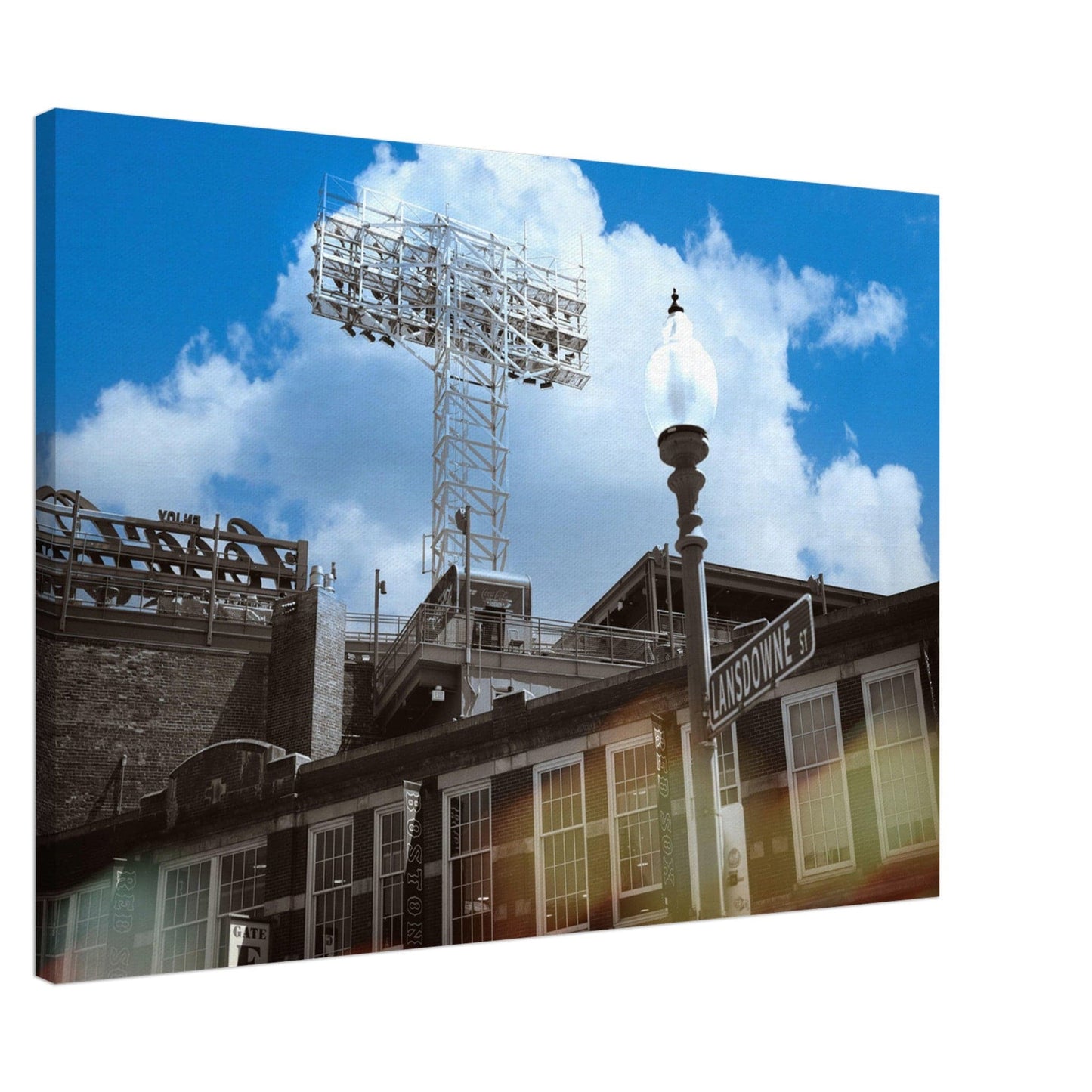 Lansdowne Blue Sky Canvas Boston Massachusetts Fenway Wall Art Home Office Business Commercial Decor Pixio.Co - Pixio.Co